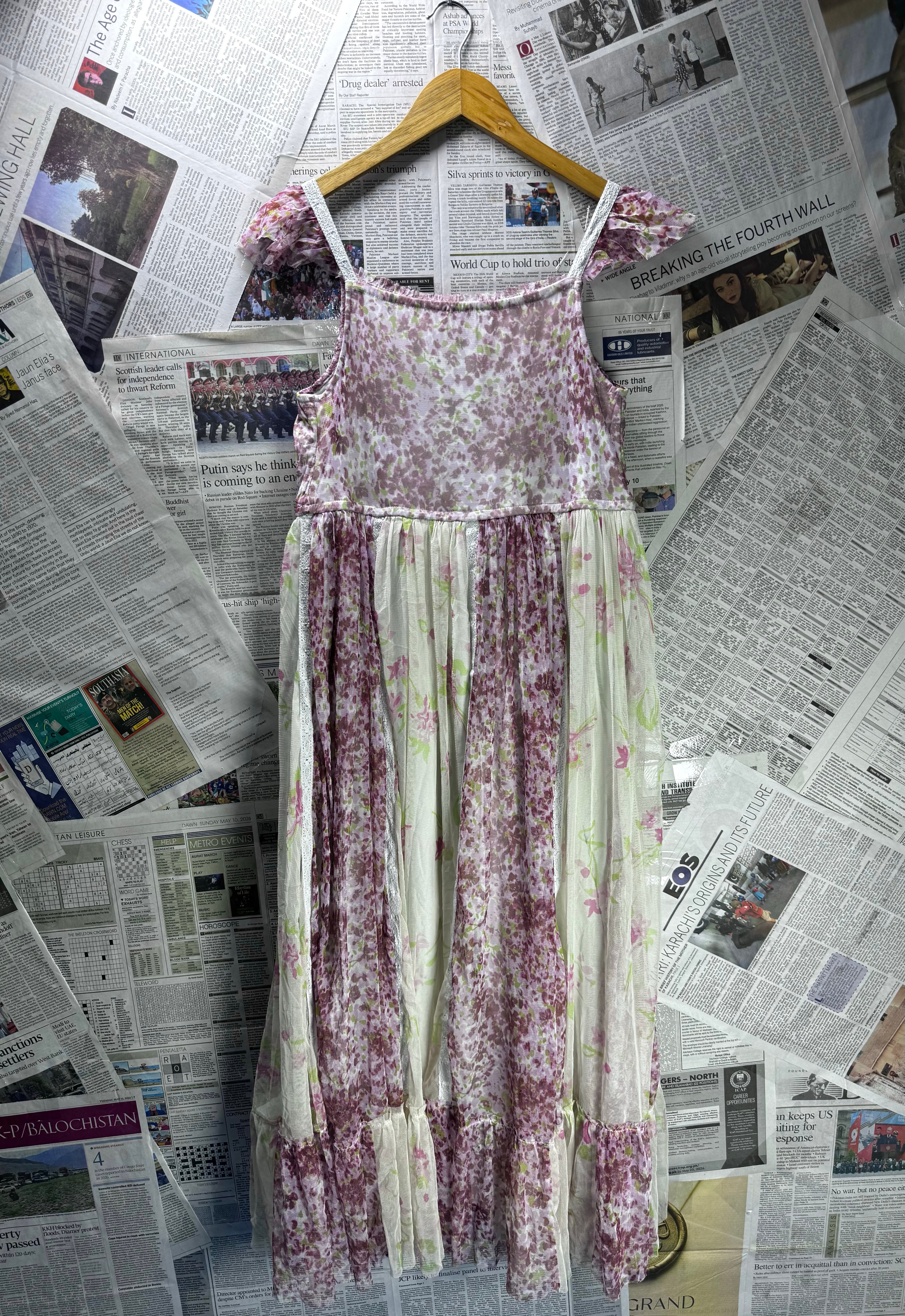Next® XS | Bust: 16.5" | Floral | Midi Dress | B6 - 5059 - Genuine Maal
