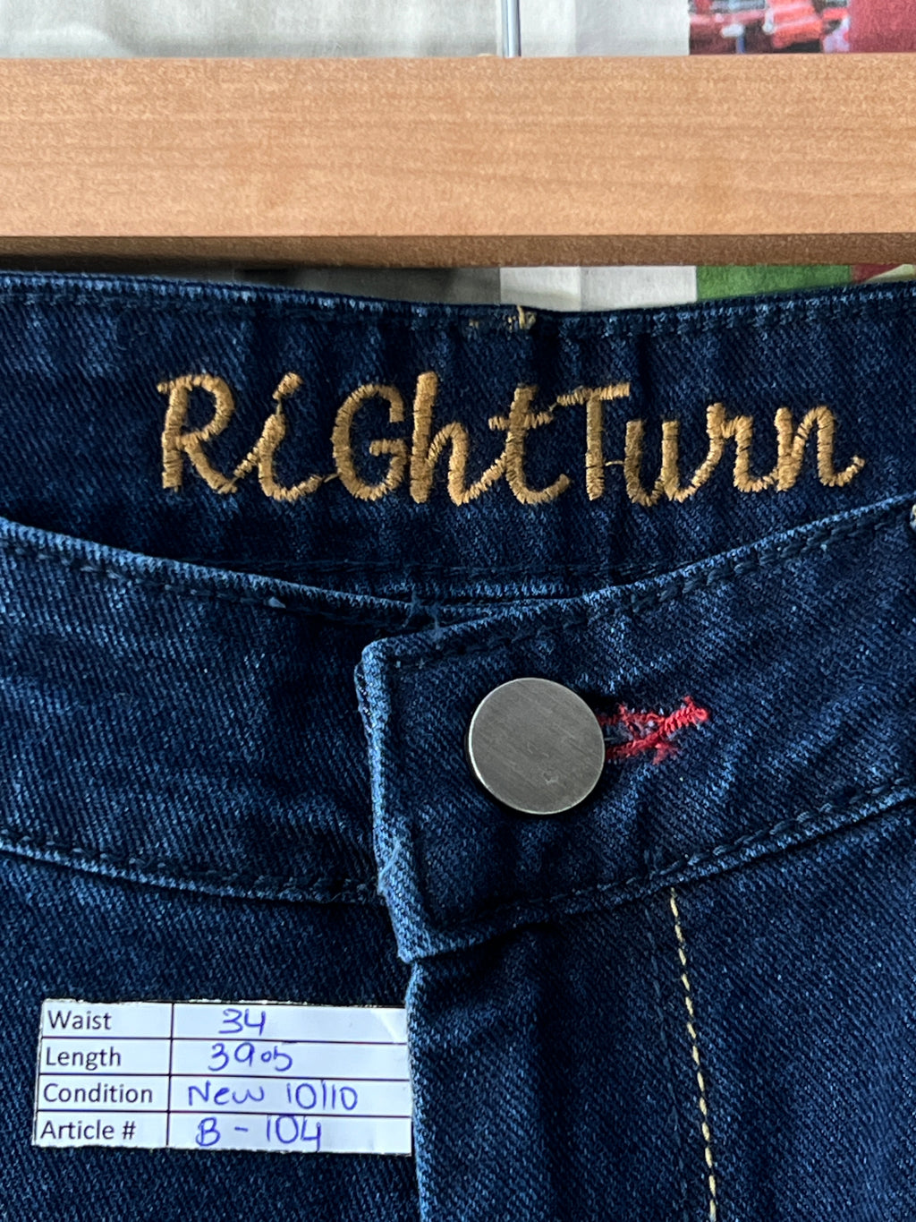 RIGHT TURN® Denim | Waist: 34" | B104 - My Store