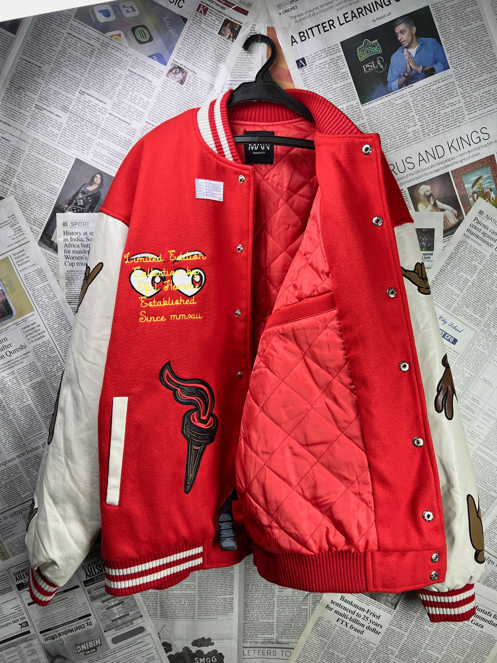MAN® Small | Chest: 27 Oversize" | Red | Bomber Jacket | 1903 - Genuine Maal