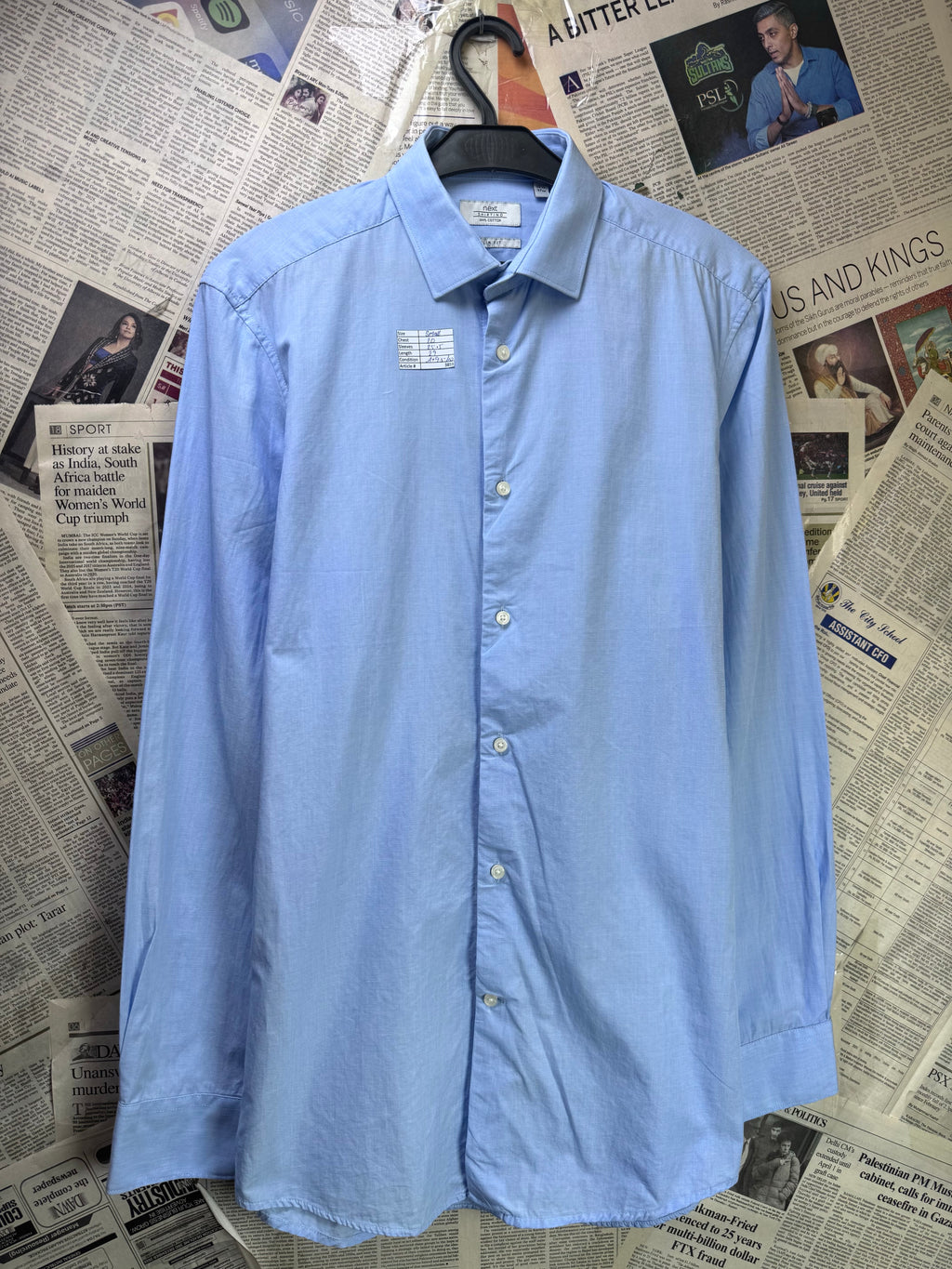 Next® Small | Chest: 20" | Light Blue | Shirt | Cotton | 3859 - Genuine Maal