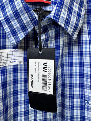 Peirre Cardrin® Medium | Chest: 21.5" | Blue Check | Shirt | Poly - Cotton | 3870 - Genuine Maal