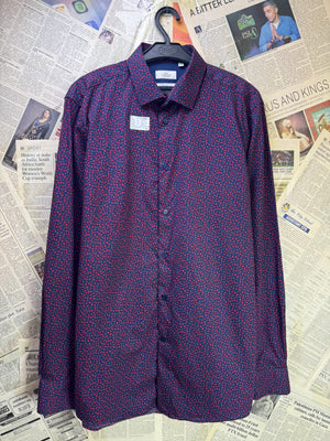 Next® Medium | Chest: 21.5" | Wine with Print | Shirt | Cotton | 3869 - Genuine Maal
