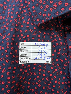 Next® Medium | Chest: 21.5" | Wine with Print | Shirt | Cotton | 3869 - Genuine Maal
