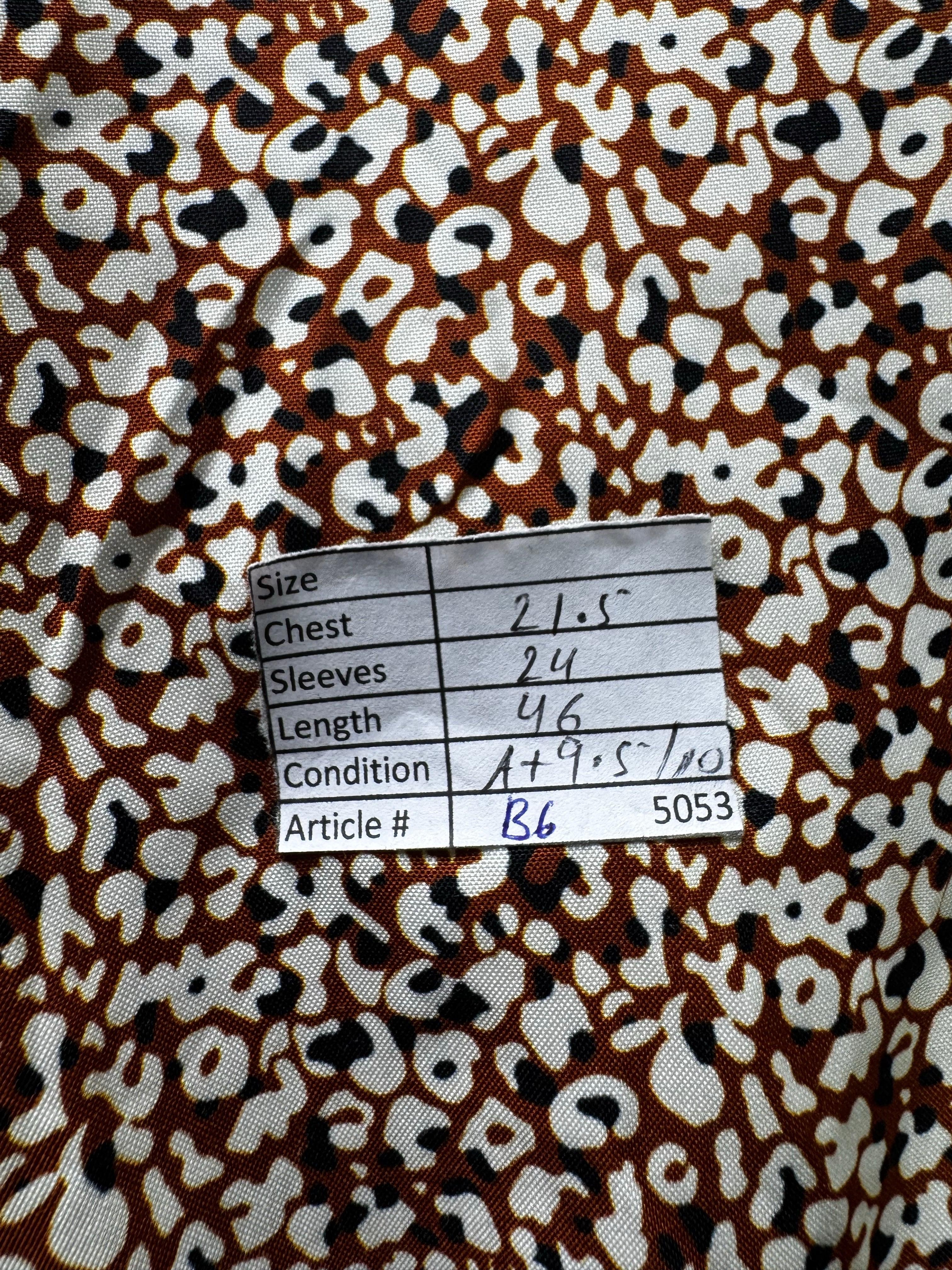 Shein® XL | Bust: 21.5" | Cheetah Print Rust Brown | Midi Dress | B6 - 5053 - Genuine Maal