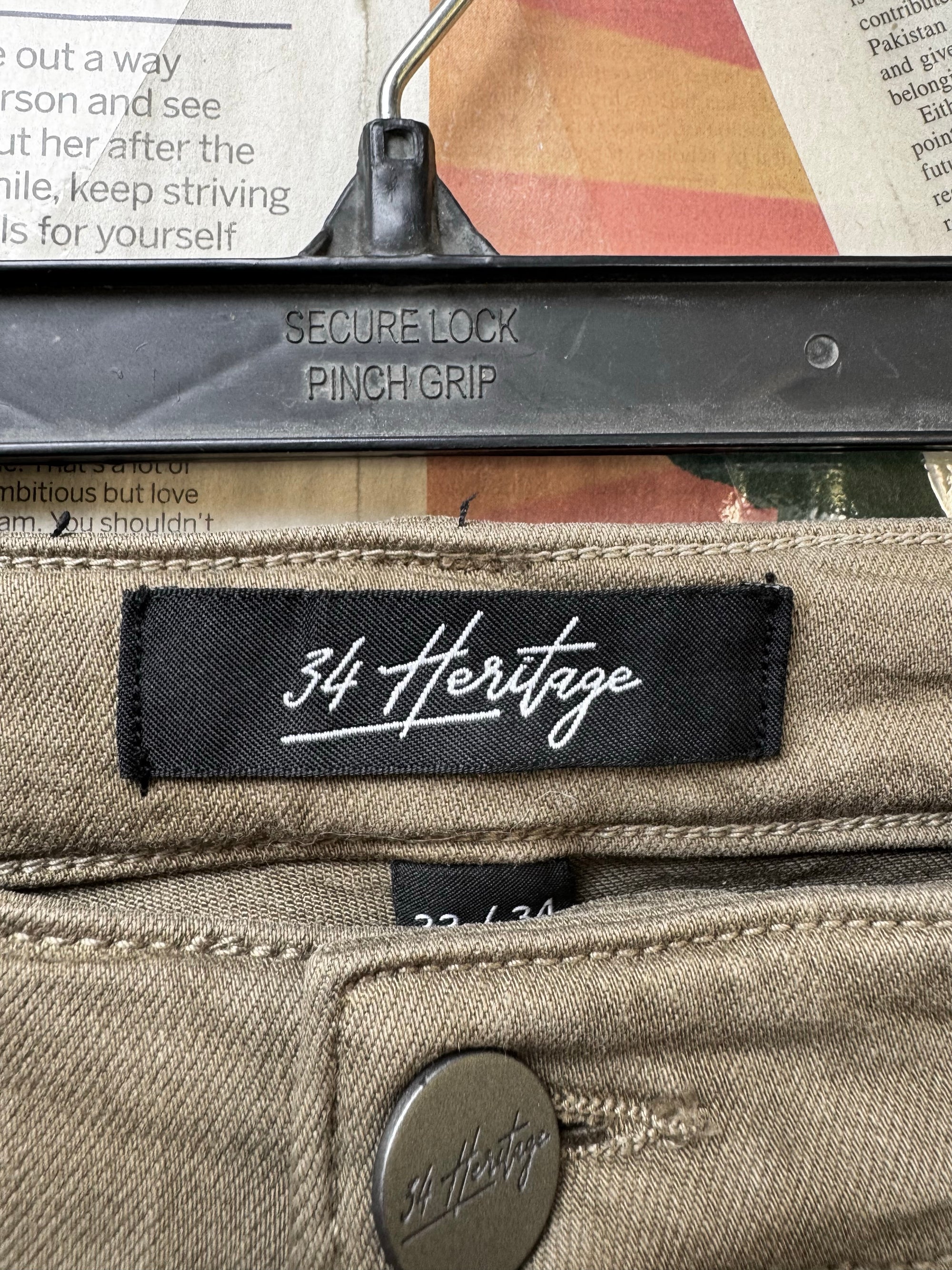 34 Heritage® Waist: 34" | Brown | Straight Fit Denim Pants | 1408 - Genuine Maal