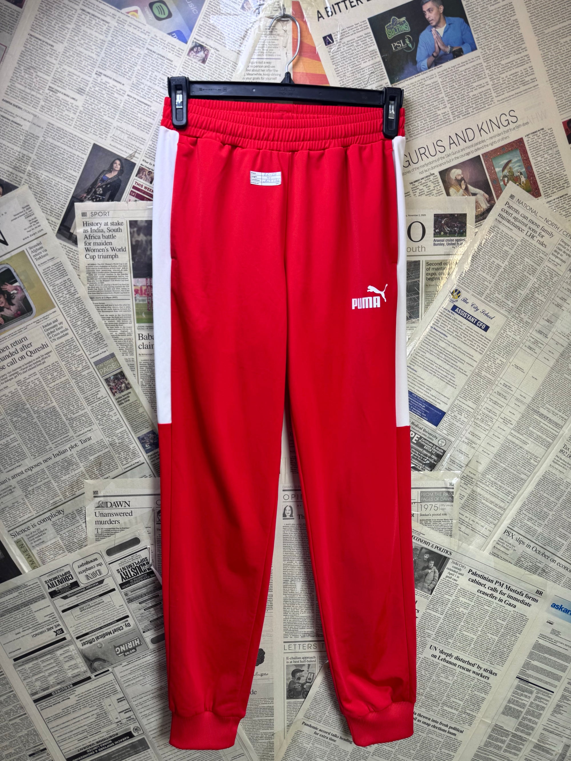 P*ma® Waist: 26" to 28" | Red | Sports Trousers | Poly | 1497 - Genuine Maal