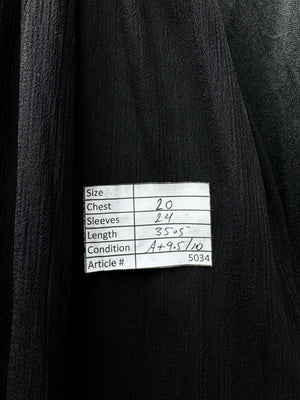 LA City® Large | Bust: 20" | Crinkle Jet Black | Mini Dress | B6 - 5034 - Genuine Maal