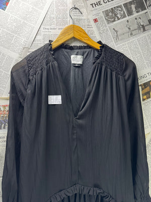 LA City® Large | Bust: 20" | Crinkle Jet Black | Mini Dress | B6 - 5034 - Genuine Maal
