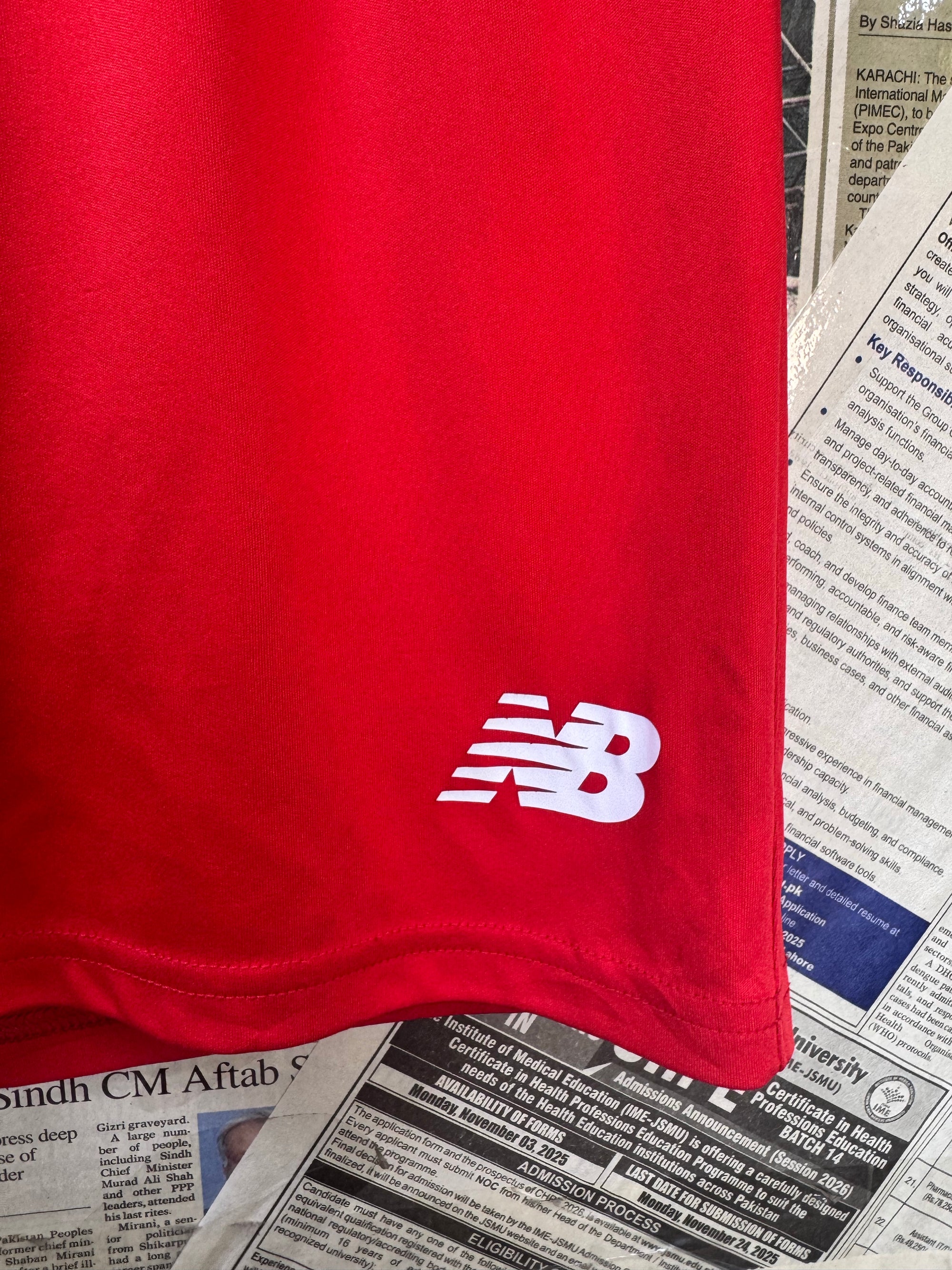 NB® Waist: 26" to 28" | Red | Sports Shorts | Poly | 1491 - Genuine Maal