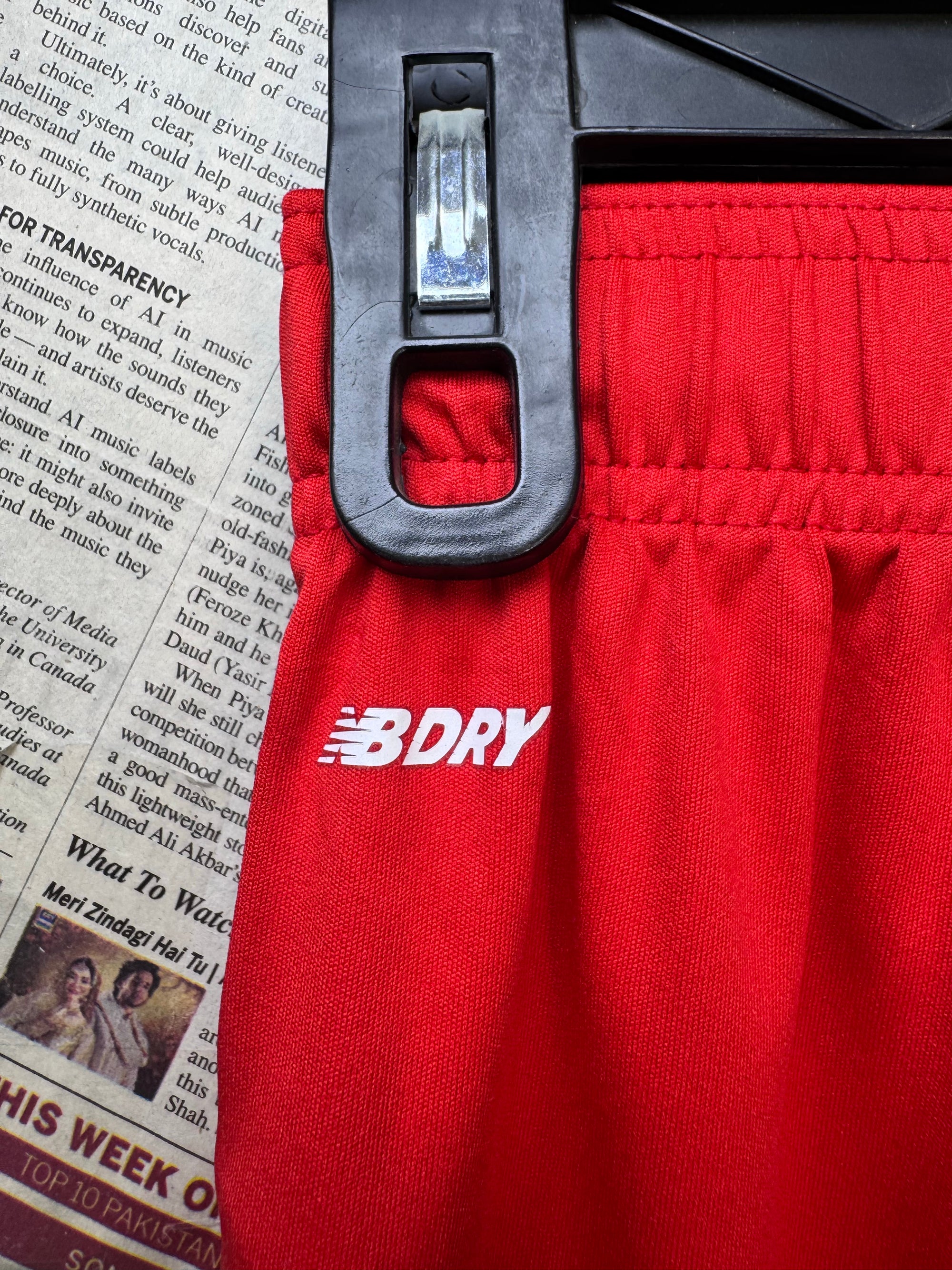 NB® Waist: 26" to 28" | Red | Sports Shorts | Poly | 1491 - Genuine Maal