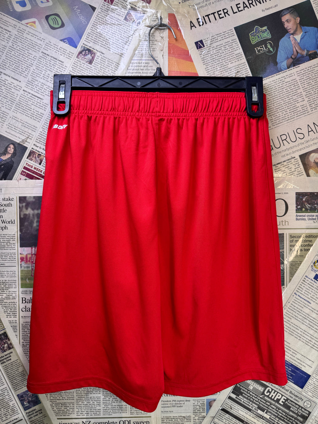 NB® Waist: 26" to 28" | Red | Sports Shorts | Poly | 1491 - Genuine Maal