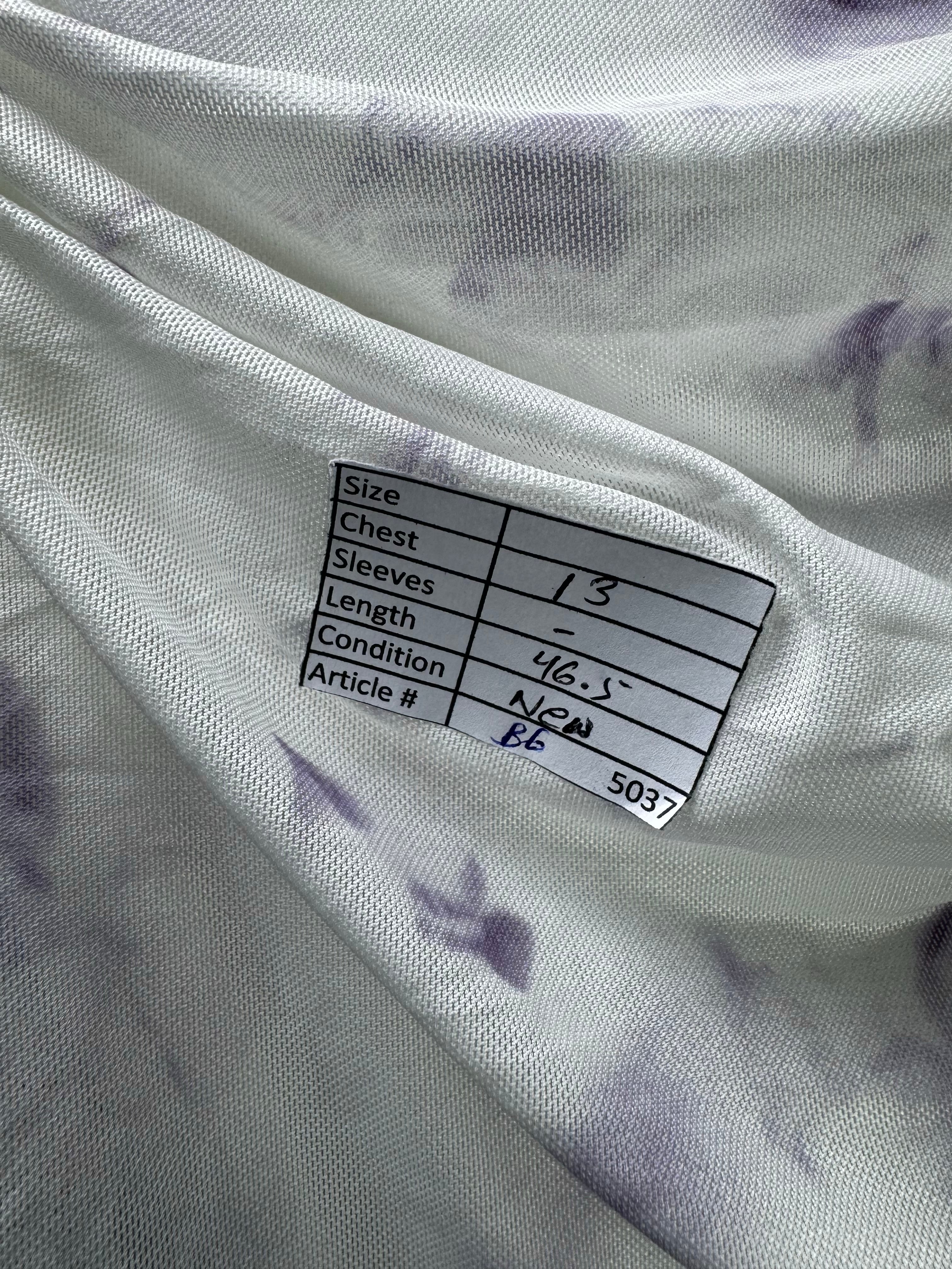 Shein® XS | Bust: 13" | Tie - Dye Pure White | Bodicon Midi Dress | B6 - 5037 - Genuine Maal