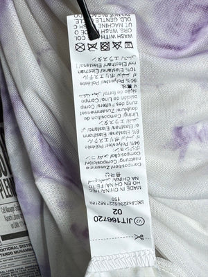 Shein® XS | Bust: 13" | Tie - Dye Pure White | Bodicon Midi Dress | B6 - 5037 - Genuine Maal
