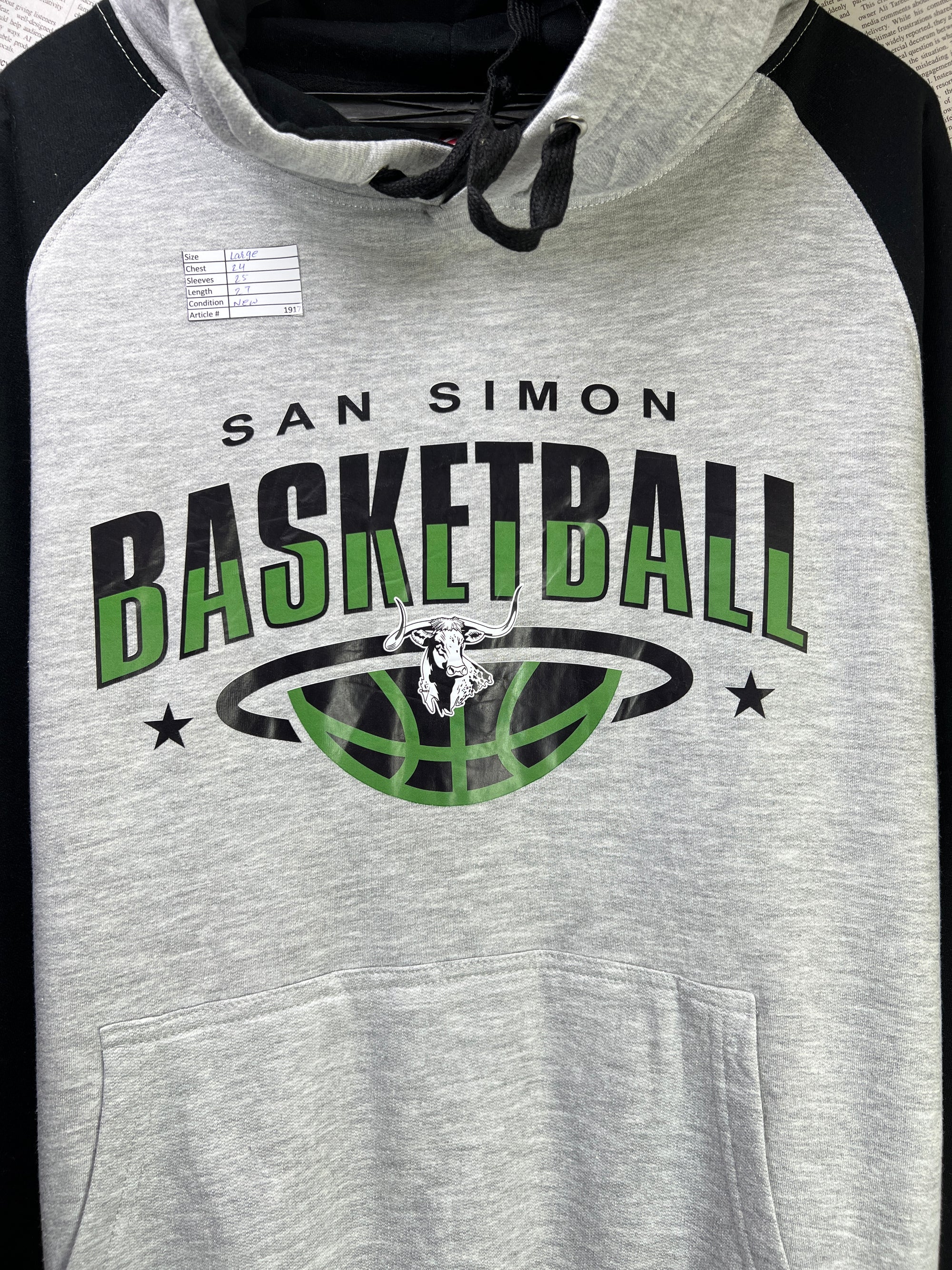 BSNSPORTS® Large | Chest: 24" | Grey | Hoodie | Cotton - Poly | 1917 - Genuine Maal