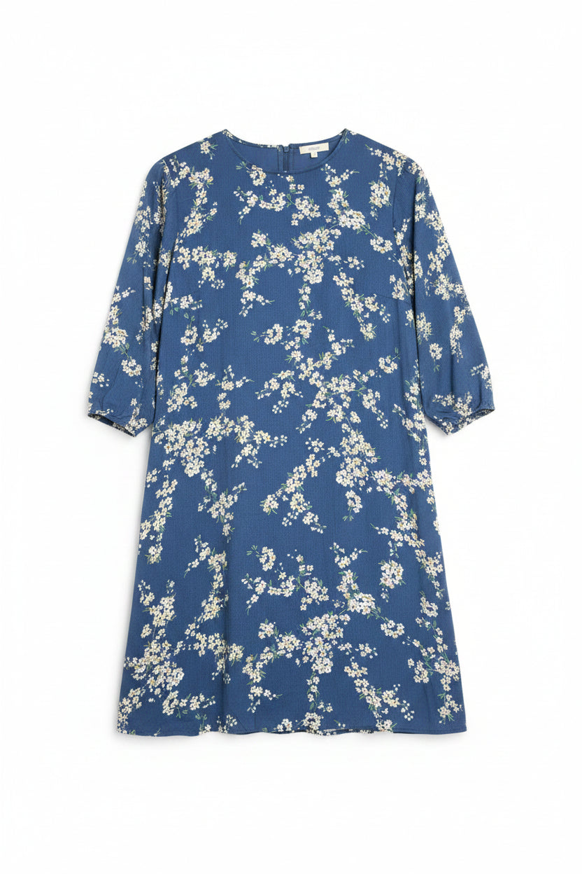 H&M® XL | Bust: 21.5" | Ditsy Floral Slate Blue | Mini Dress | B6 - 5468 - Genuine Maal