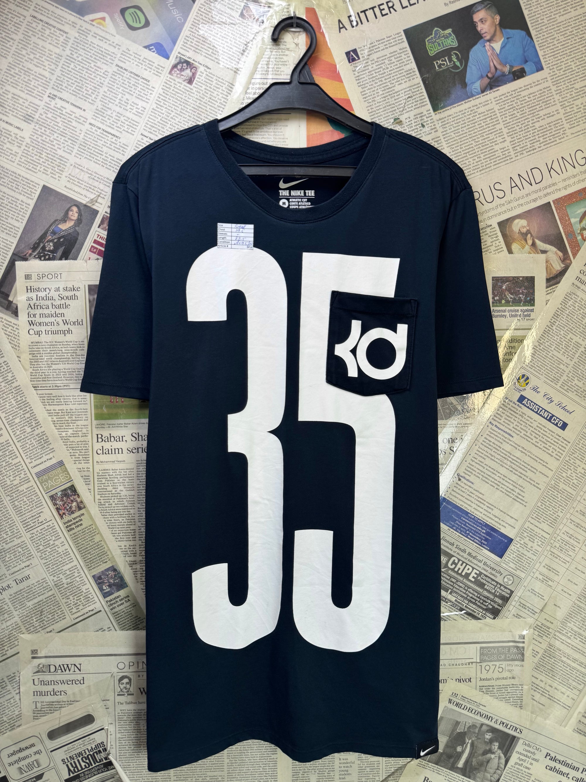 N*ke® Small | Chest: 19.5" | Black | Dri - Fit Sports T-Shirt | Cotton - Poly | 3858 - Genuine Maal