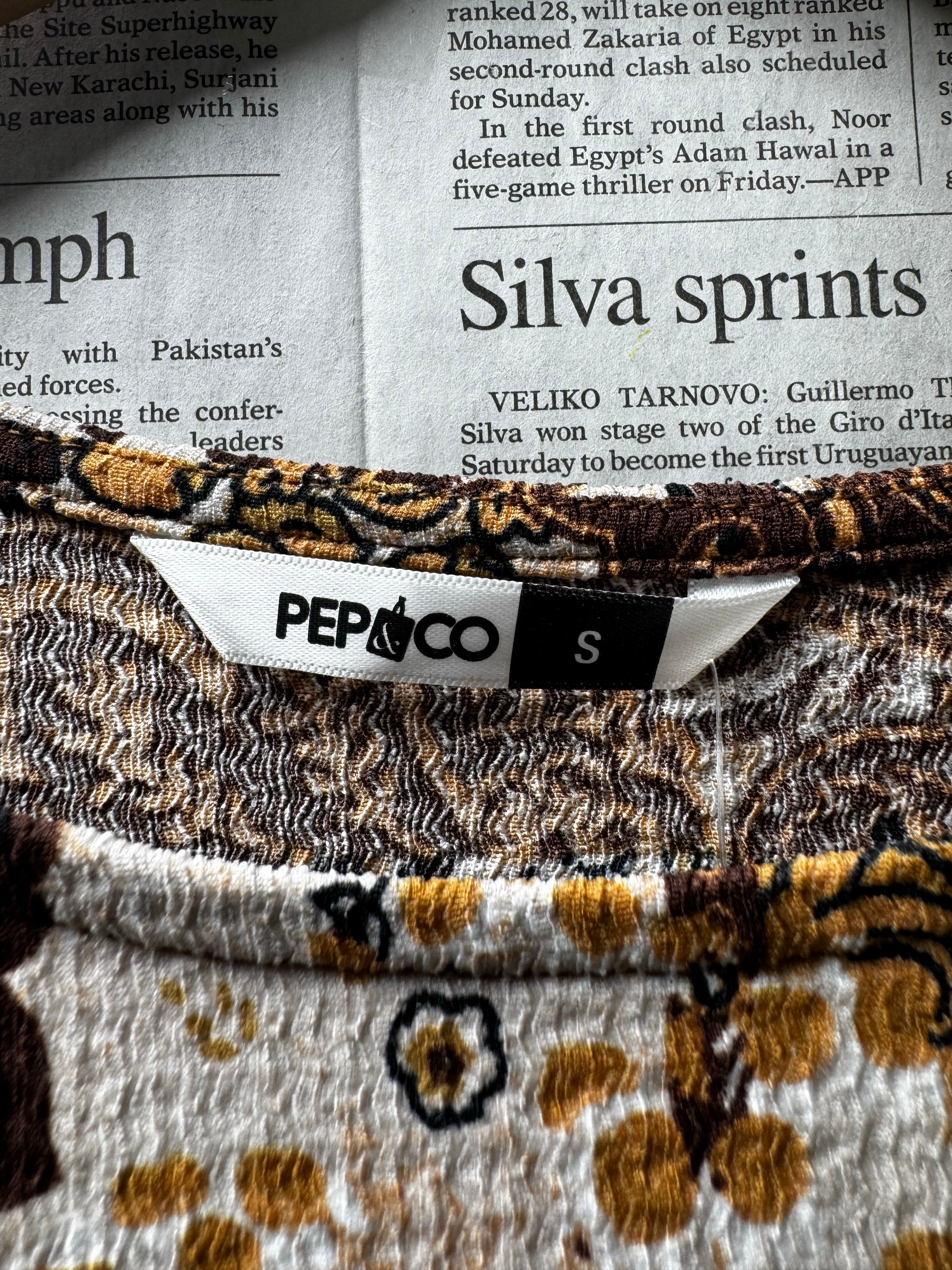 PEP&Co® XS | Bust: 17" | Floral Medallion Chocolate Brown | Mini Dress | B6 - 5467 - Genuine Maal