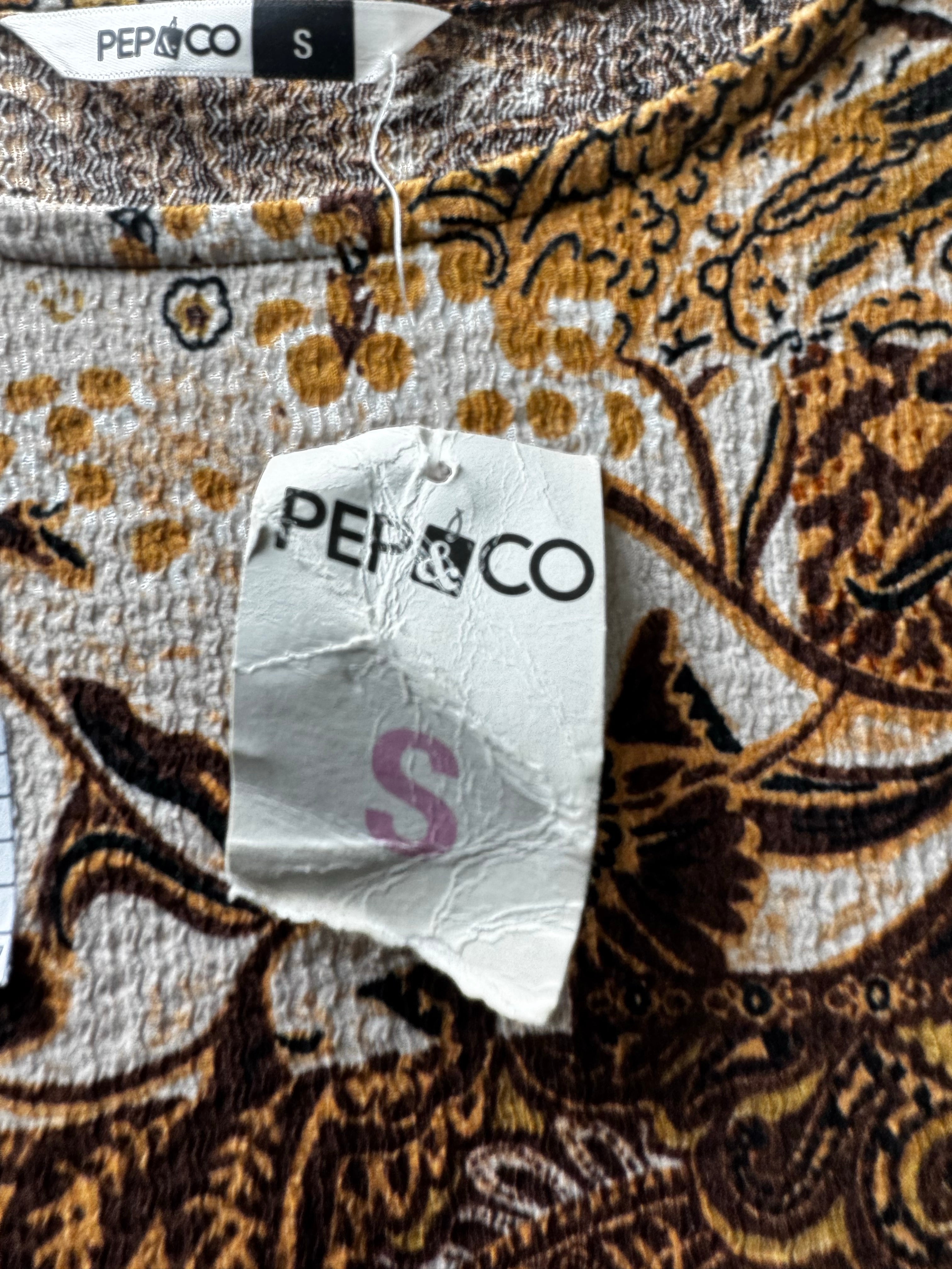 PEP&Co® XS | Bust: 17" | Floral Medallion Chocolate Brown | Mini Dress | B6 - 5467 - Genuine Maal