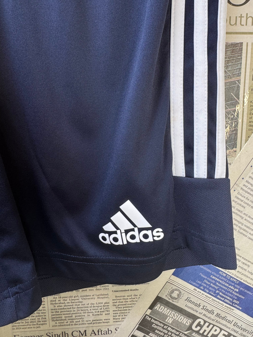 Adid*s® Waist: 28" to 30" | Navy Blue | Sports Shorts | Poly | 1488 - Genuine Maal