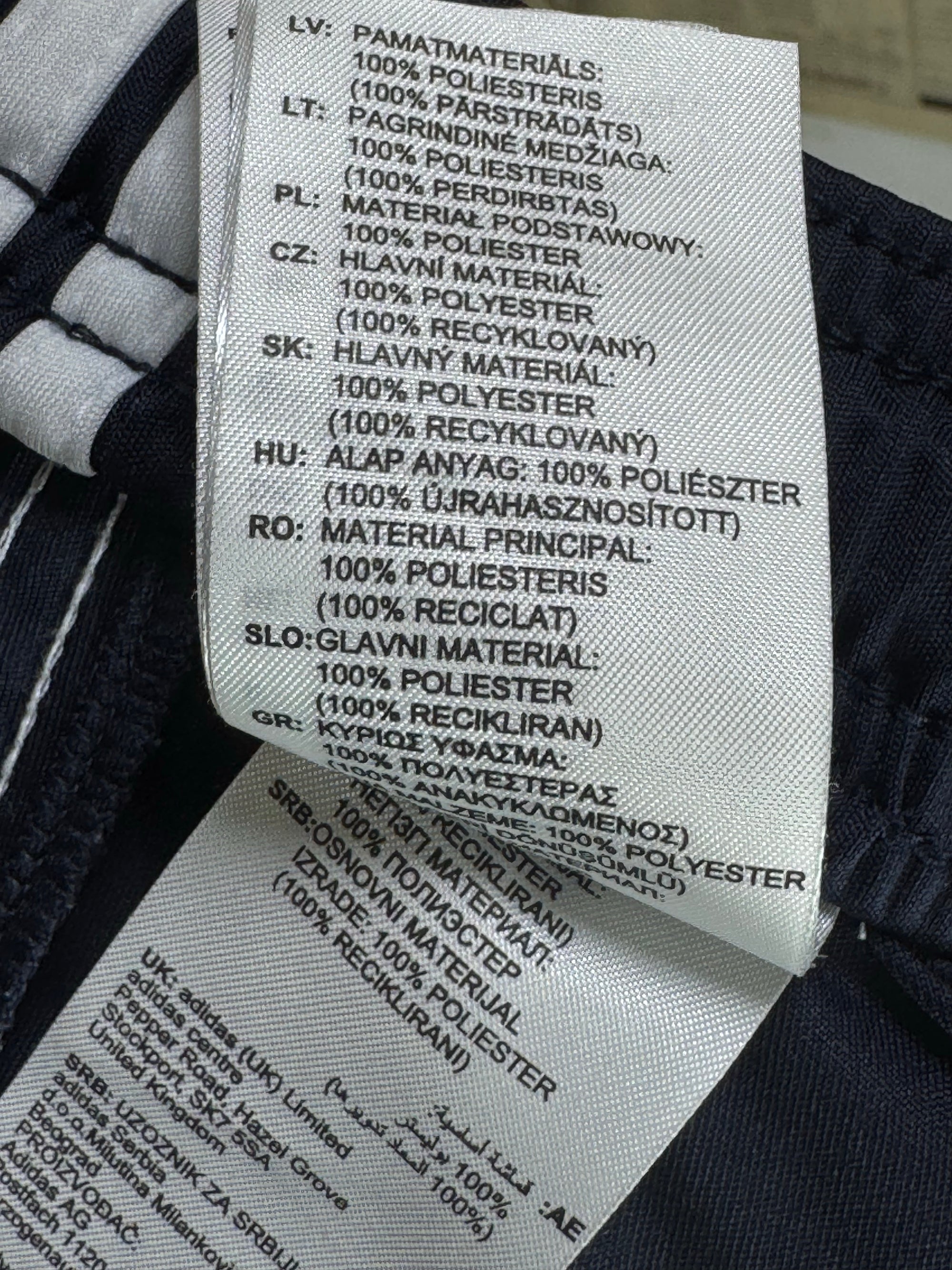 Adid*s® Waist: 28" to 30" | Navy Blue | Sports Shorts | Poly | 1488 - Genuine Maal