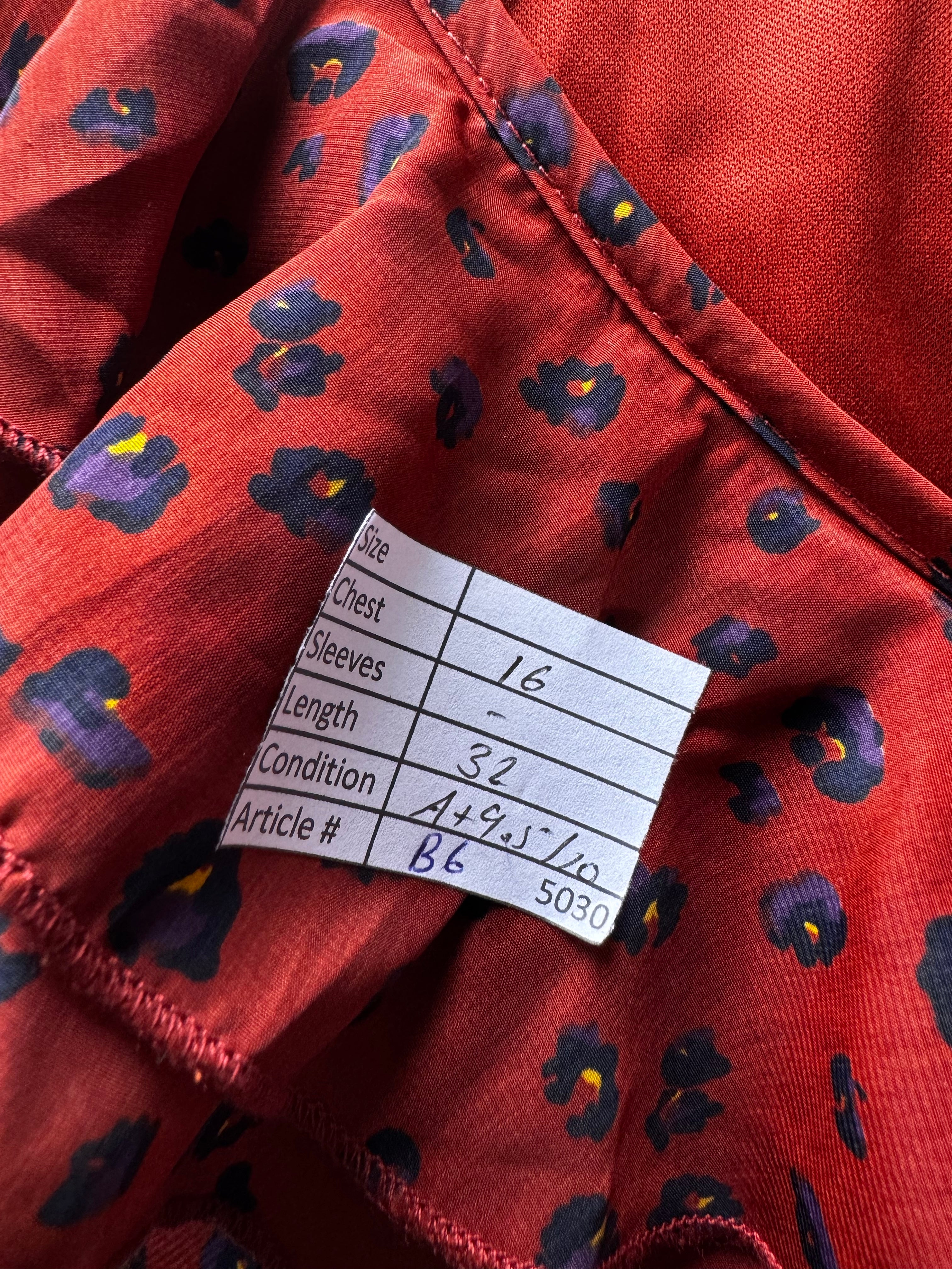 Kela Loves London® XS | Bust: 16" | Cheetah Animal Rust Red | Mini Dress | B6 - 5030 - Genuine Maal