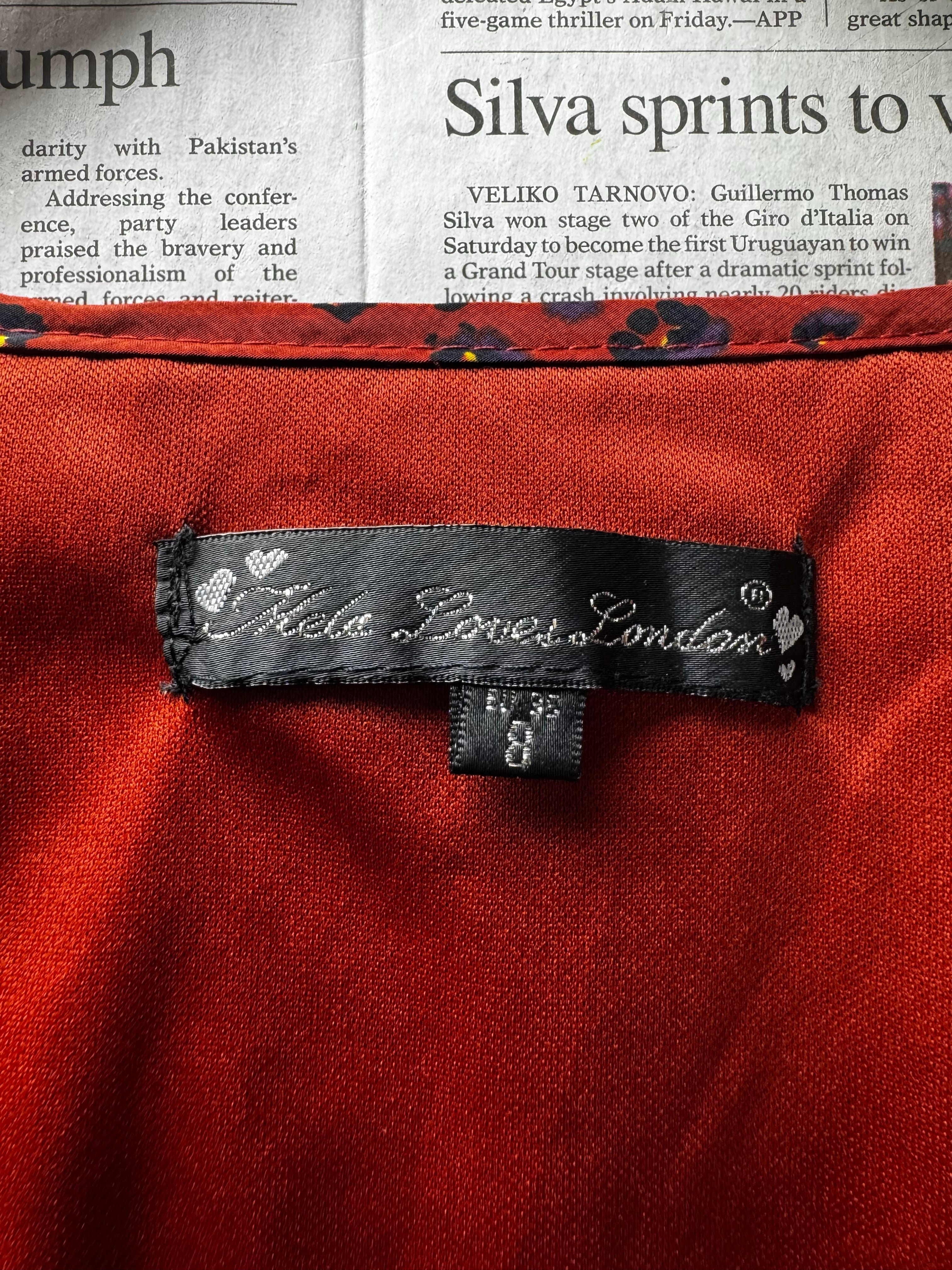 Kela Loves London® XS | Bust: 16" | Cheetah Animal Rust Red | Mini Dress | B6 - 5030 - Genuine Maal