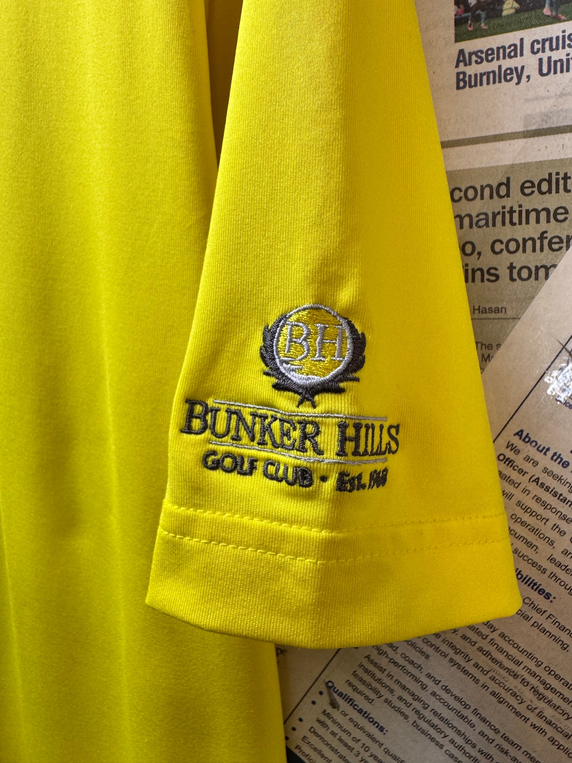 Antigua® Medium | Chest: 21.5" | Yellow | Golf Polo | Poly - Spandex | 3863 - Genuine Maal