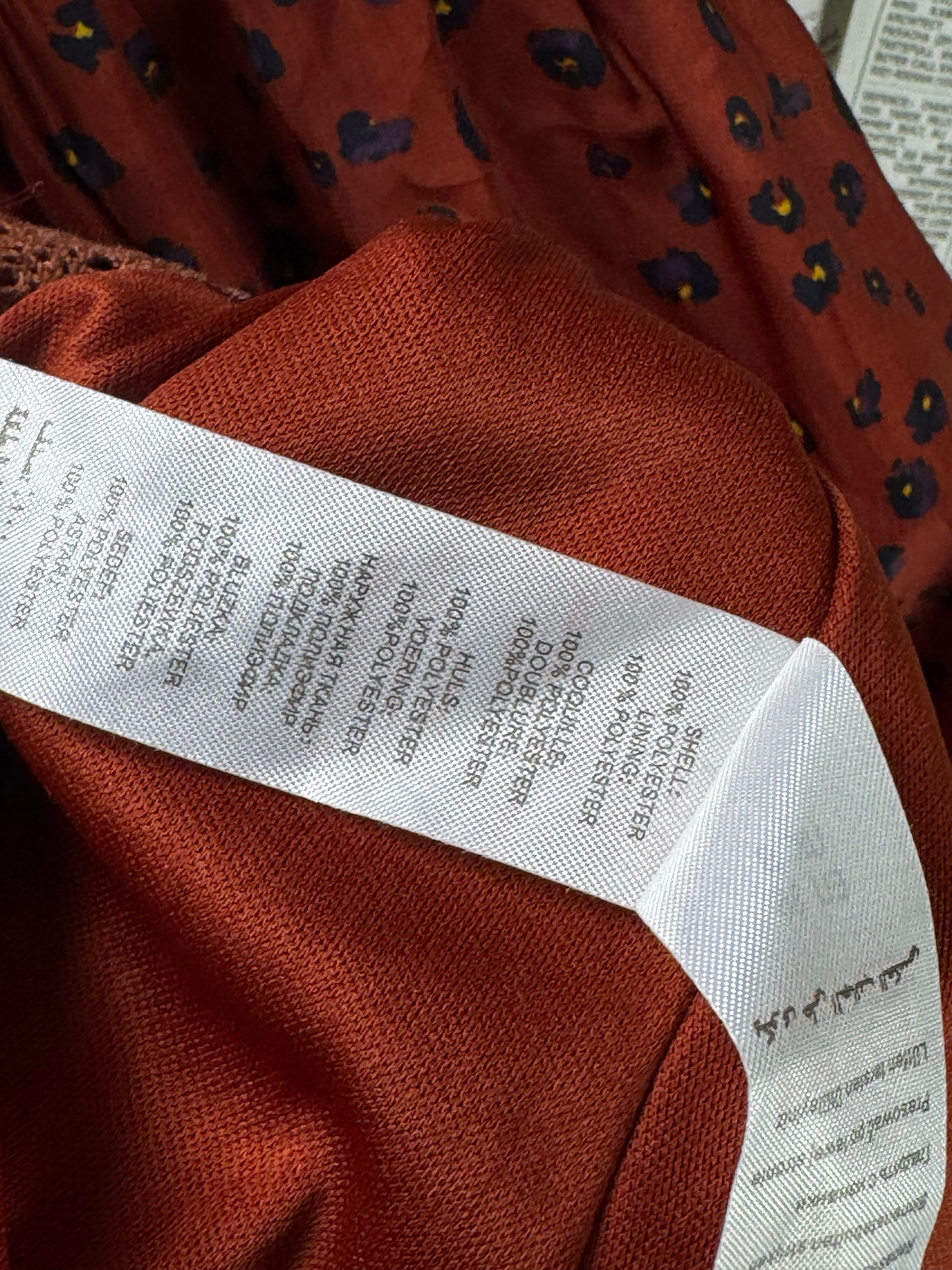 Kela Loves London® XS | Bust: 16" | Cheetah Animal Rust Red | Mini Dress | B6 - 5030 - Genuine Maal