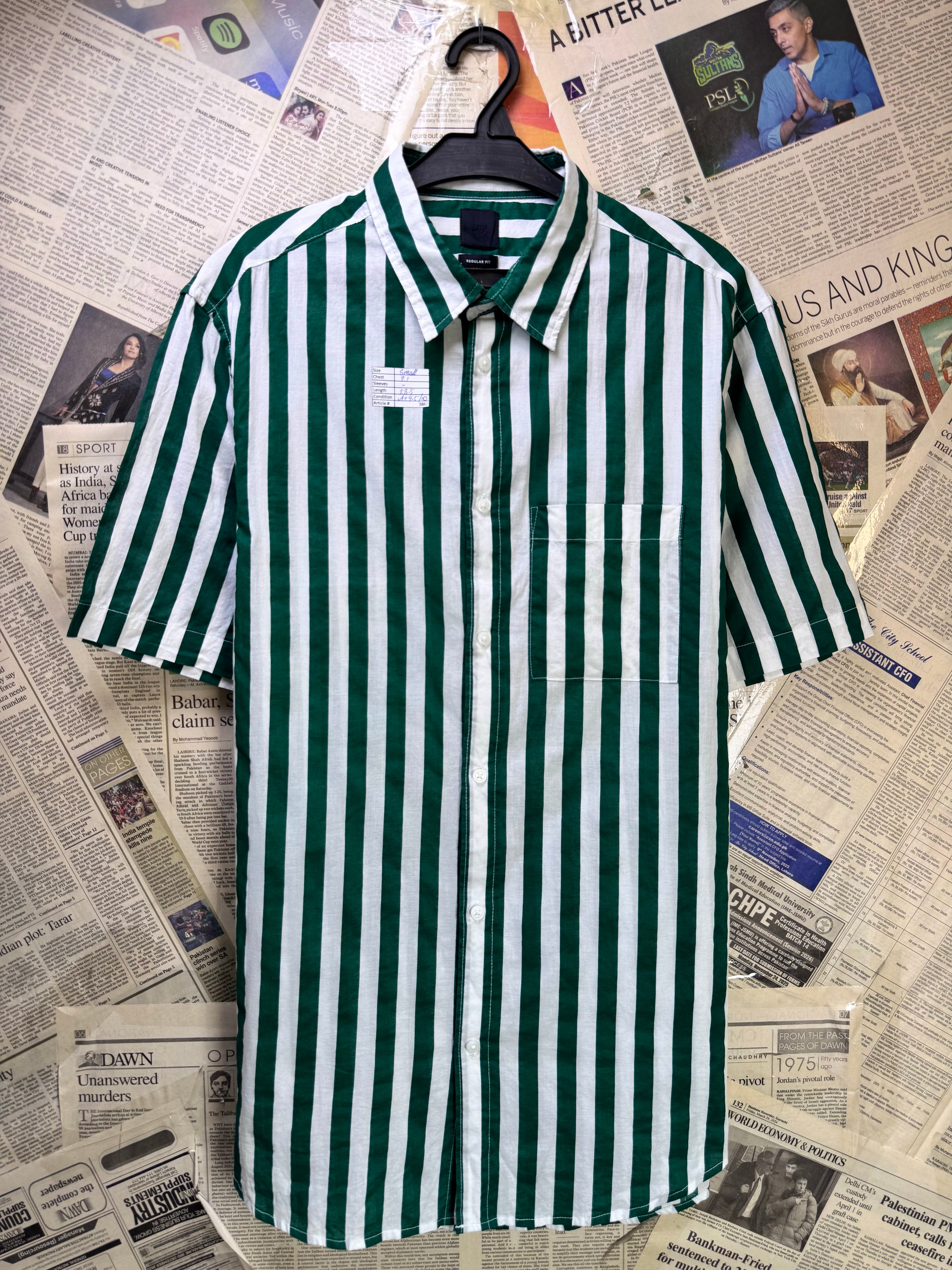 H&M® Small | Chest: 21" | Big Stripe | Shirt | Cotton | 3862 - Genuine Maal