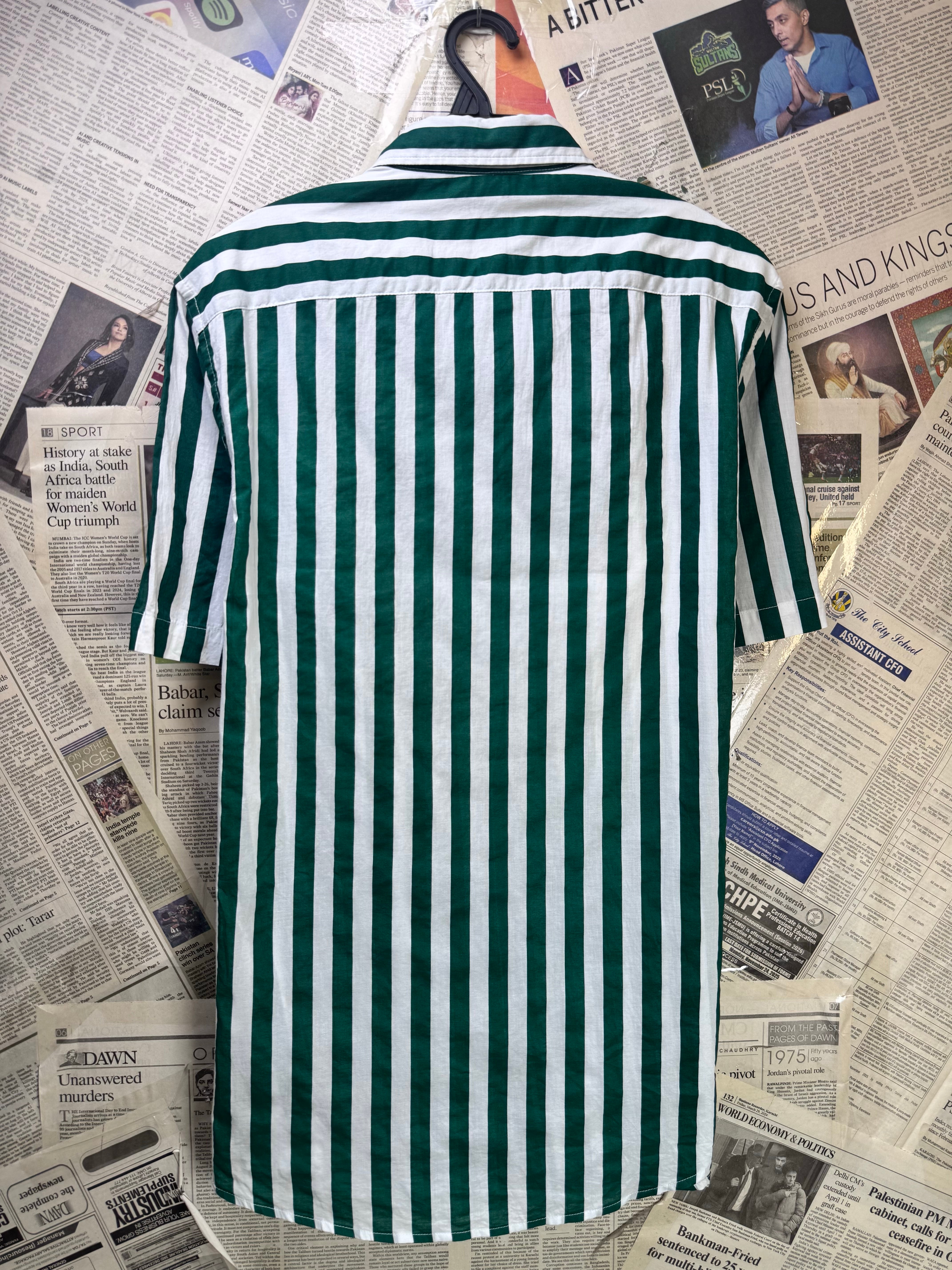 H&M® Small | Chest: 21" | Big Stripe | Shirt | Cotton | 3862 - Genuine Maal