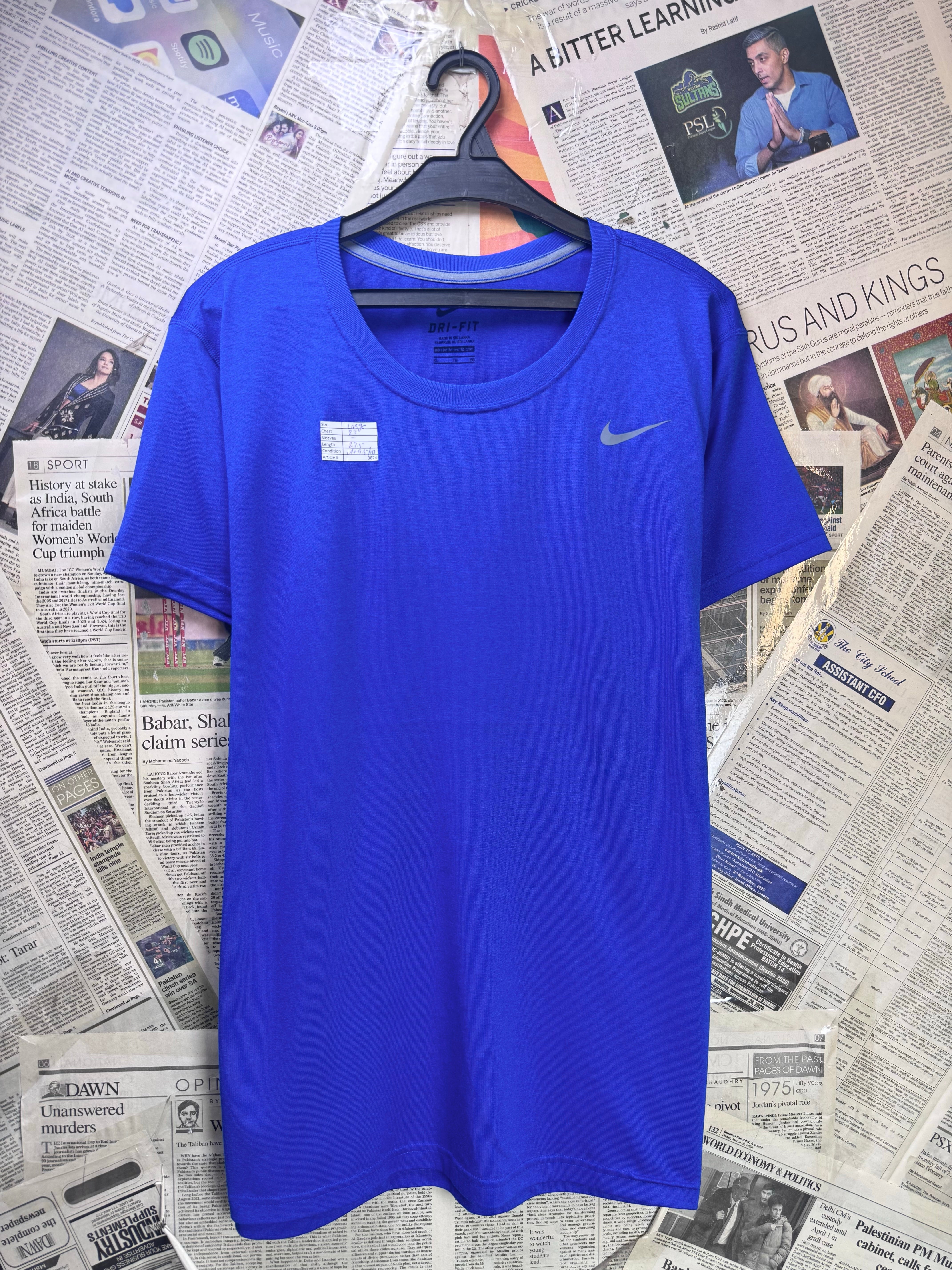 N*ke® Large | Chest: 23" | Royal Blue | Dri - Fit Sports T-Shirt | 3874 - Genuine Maal