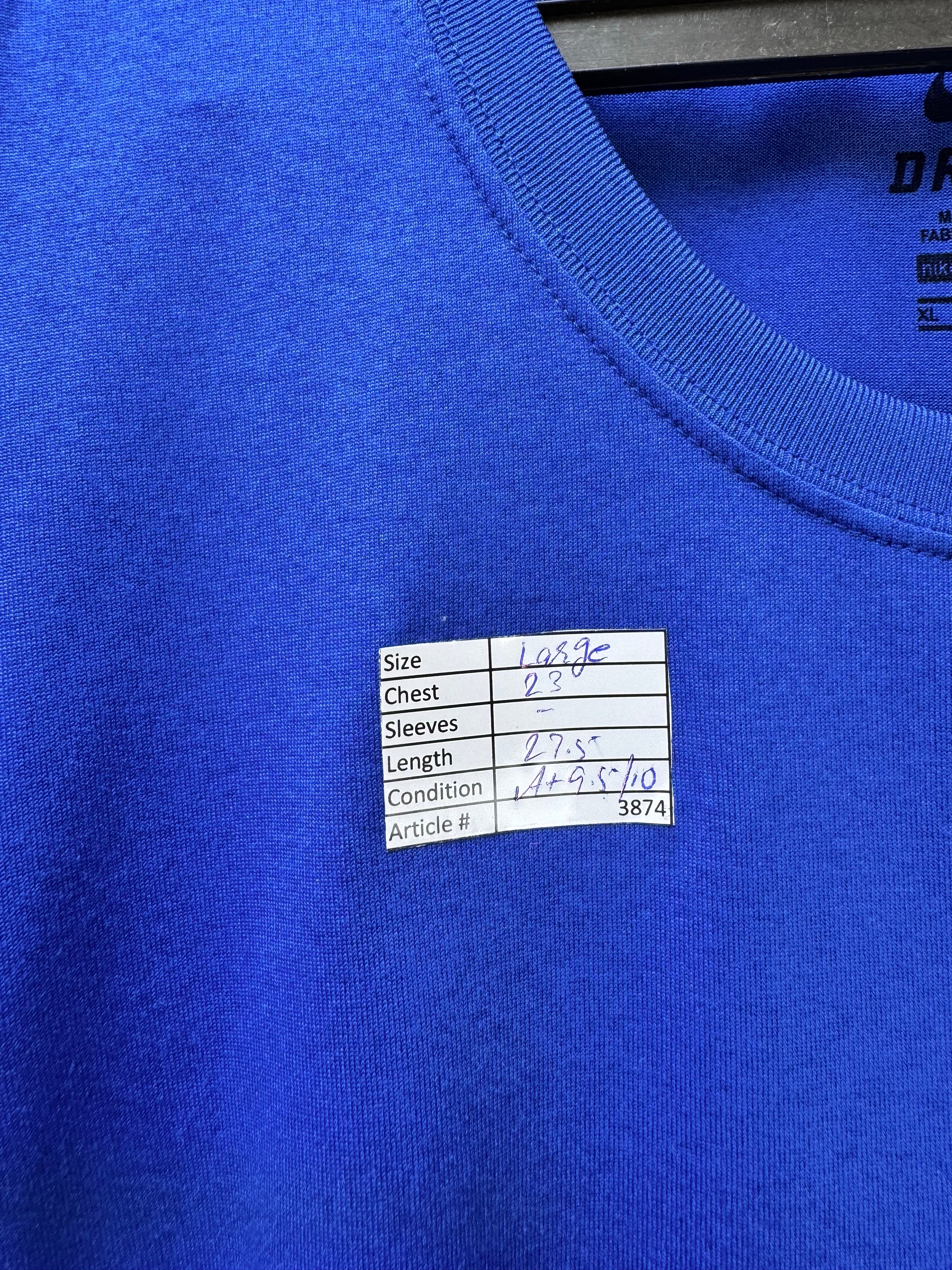 N*ke® Large | Chest: 23" | Royal Blue | Dri - Fit Sports T-Shirt | 3874 - Genuine Maal