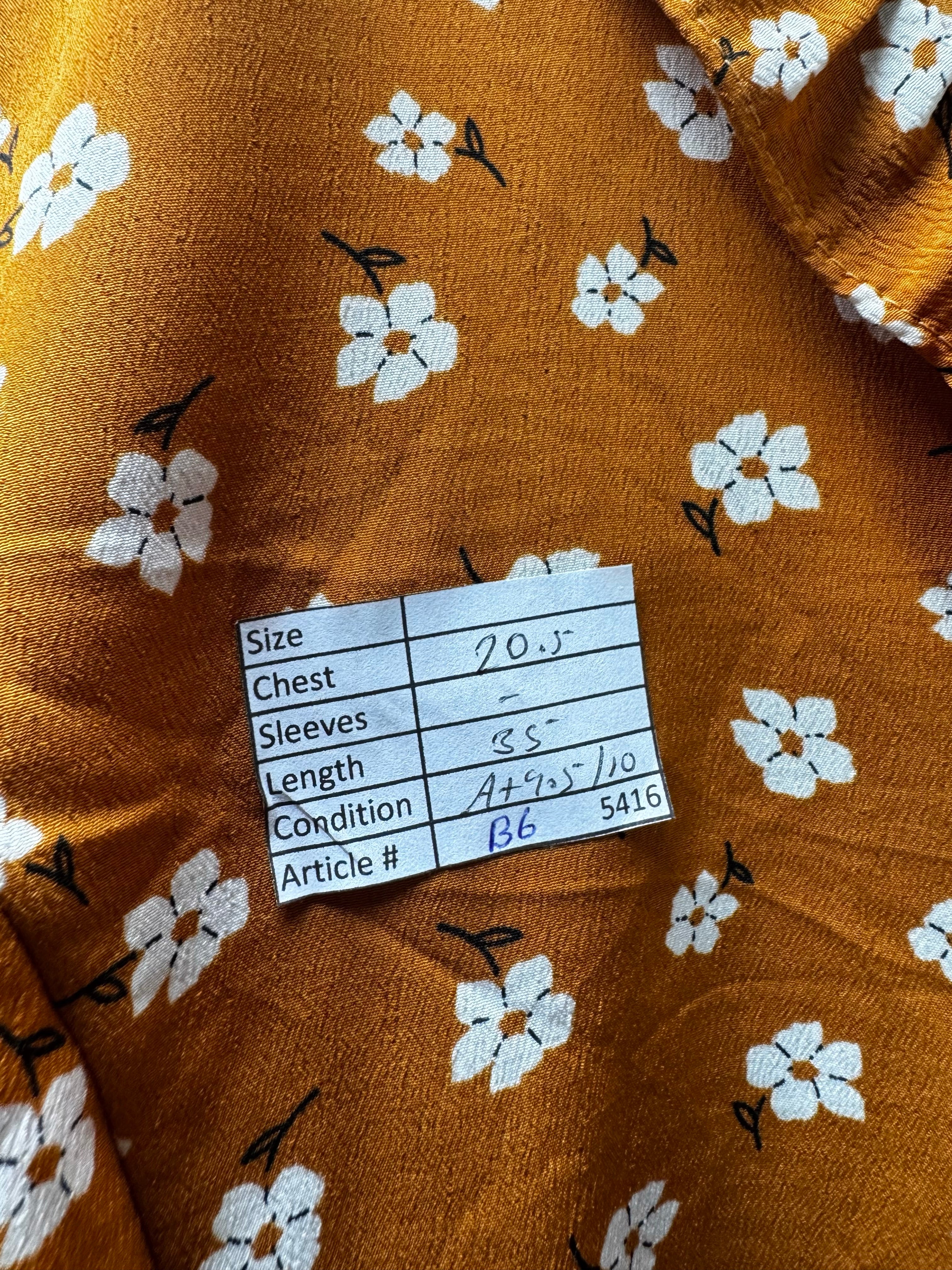 Primark® Large | Bust: 20.5" | Ditsy Floral Print Tawny Brown | Mini Dress | B6 - 5416 - Genuine Maal