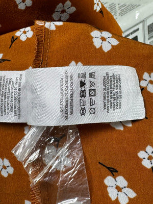 Primark® Large | Bust: 20.5" | Ditsy Floral Print Tawny Brown | Mini Dress | B6 - 5416 - Genuine Maal