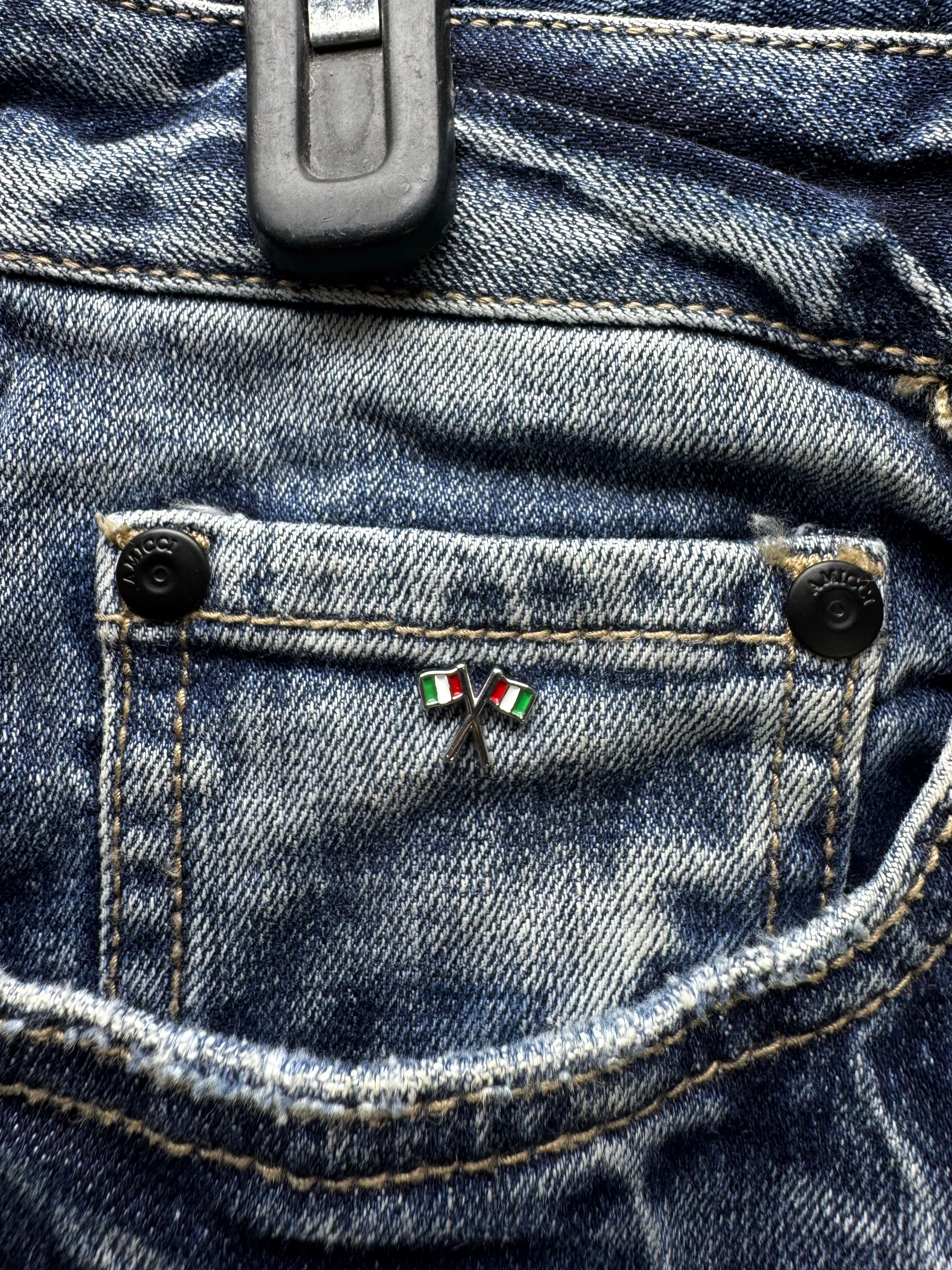 Amicci® Waist: 32" | Blue | Denim Pants | Cotton - Elastane | 2746 - Genuine Maal