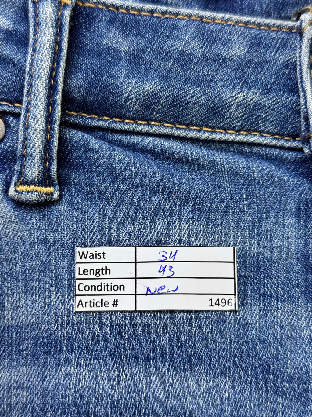 Americ*n Eagle® Waist: 34" | Blue | Slim Fit Denim Pants | Cotton - Poly - Elastane | 1496 - Genuine Maal