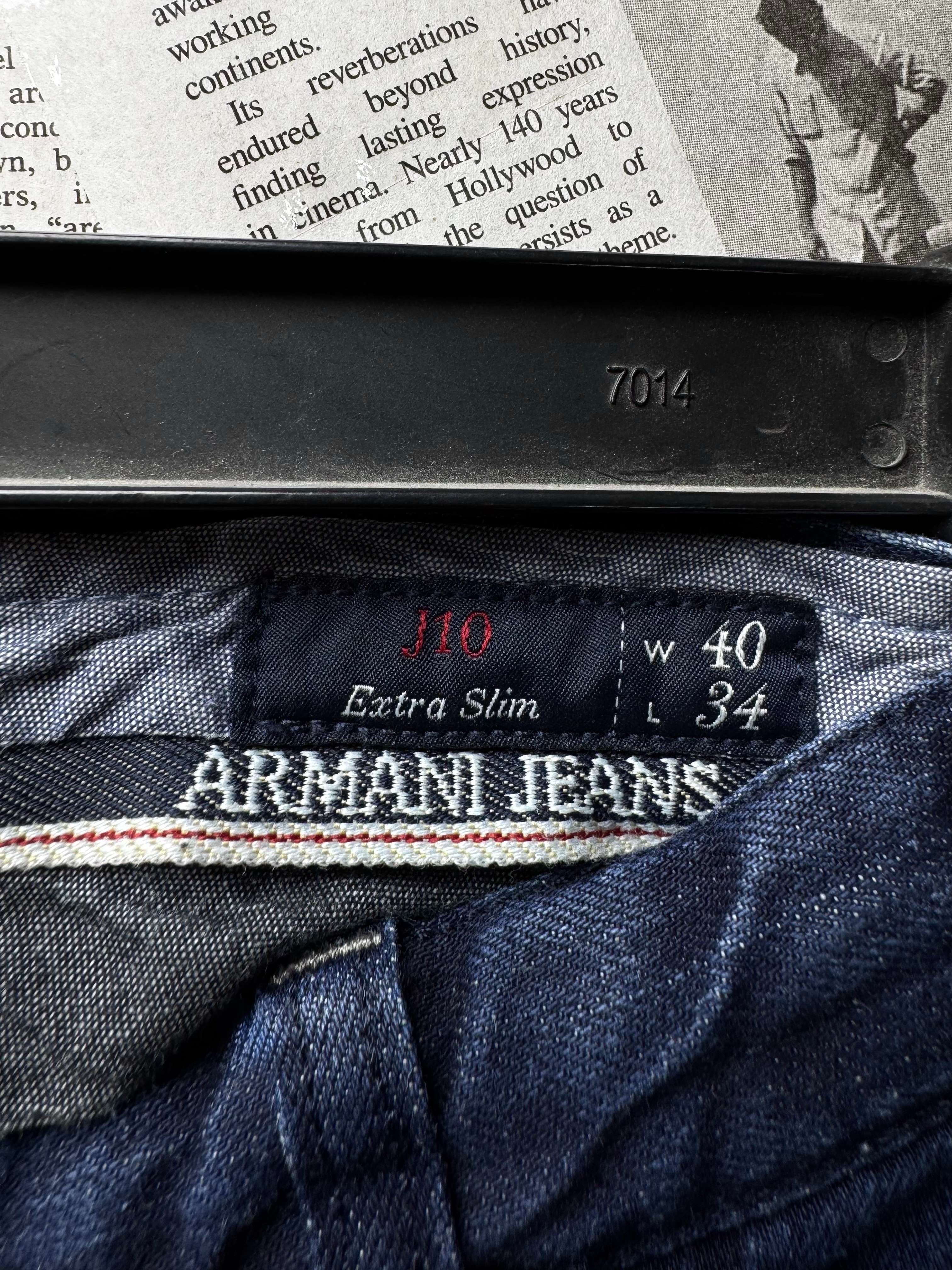 Armani Jeans® Waist: 40" | Blue | Extra Slim Denim Pants | Cotton - Elastane | 3126 - Genuine Maal