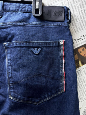 Armani Jeans® Waist: 40" | Blue | Extra Slim Denim Pants | Cotton - Elastane | 3126 - Genuine Maal