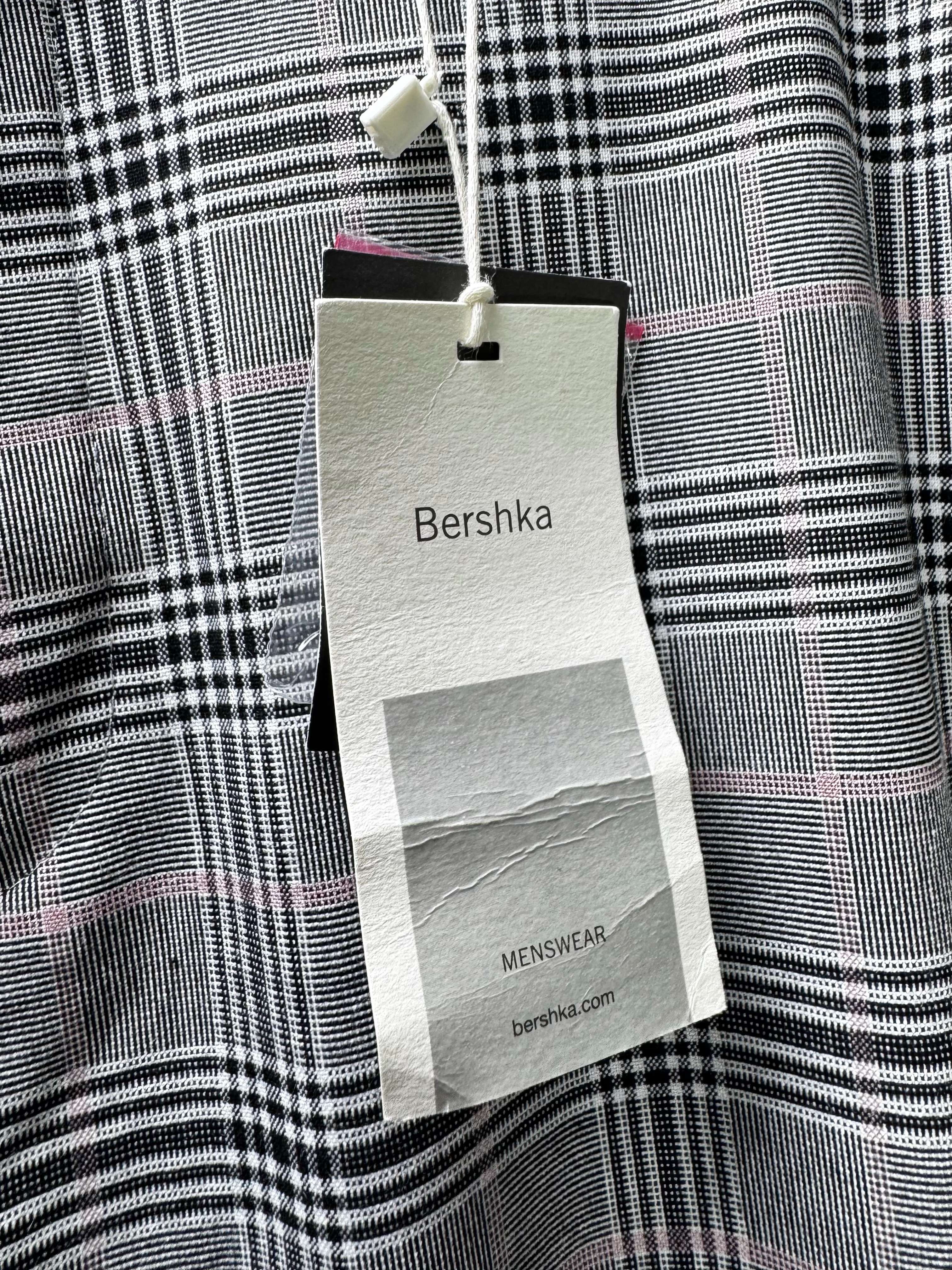 Bershka® Waist: 34" | Check Grey | Slim Dress Pants | Poly - Viscose - Elastane | 3142 - Genuine Maal