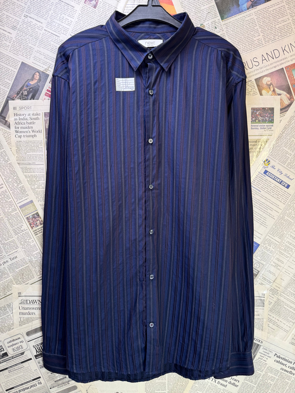 Next® XL | Chest: 25" | Stripe | Shirt | Cotton | 4063 - Genuine Maal