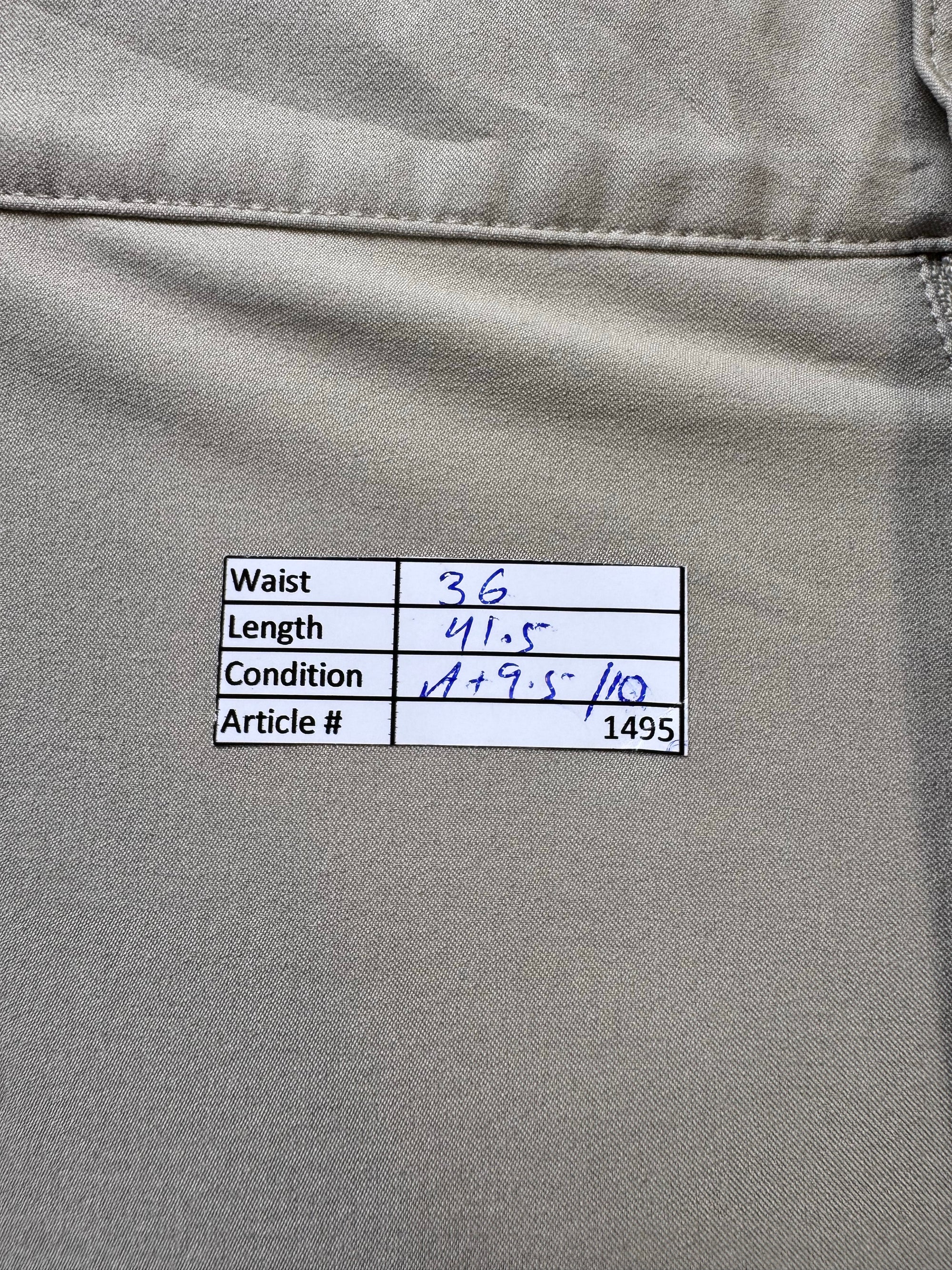 FJ® Waist: 36" | Beige | Performance Pants | Poly - Spandex | 1495 - Genuine Maal