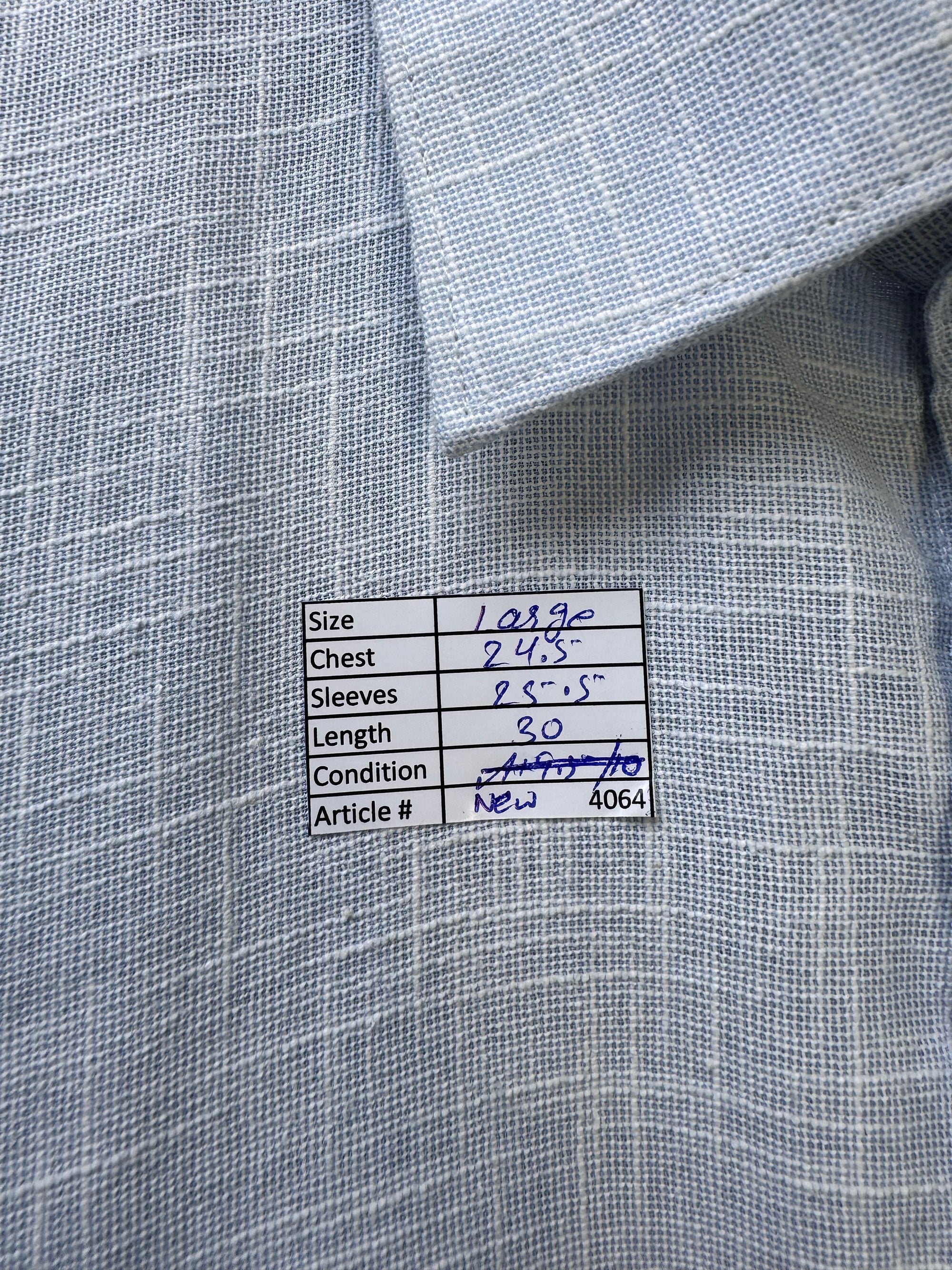 Louis Philippe® L/XL | Chest: 24.5" | Light Blue | Shirt | Cotton | 4064 - Genuine Maal
