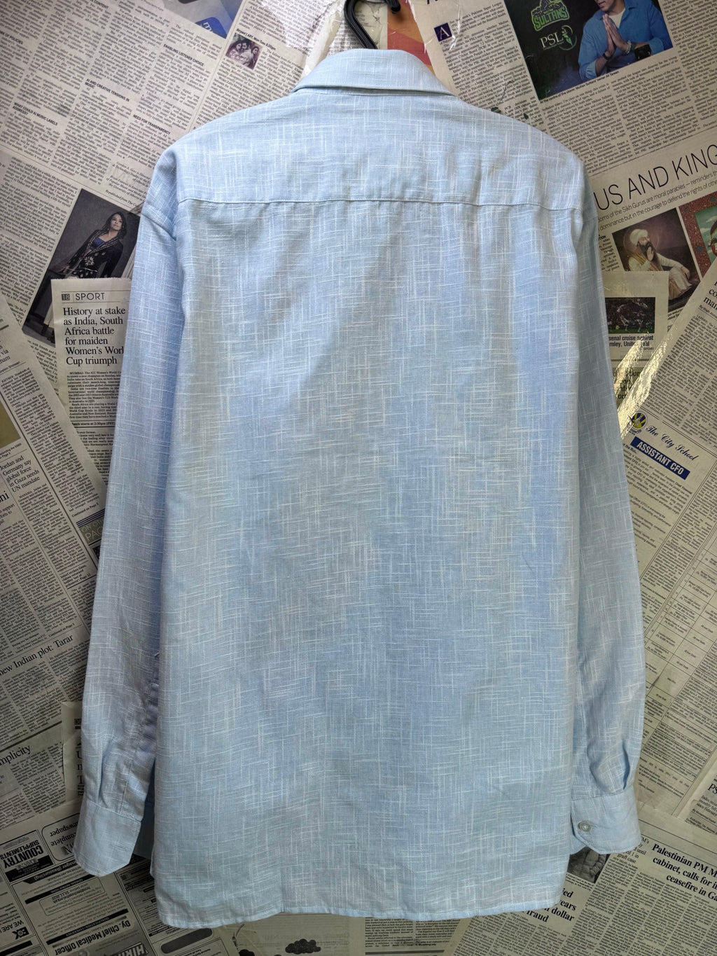 Louis Philippe® L/XL | Chest: 24.5" | Light Blue | Shirt | Cotton | 4064 - Genuine Maal