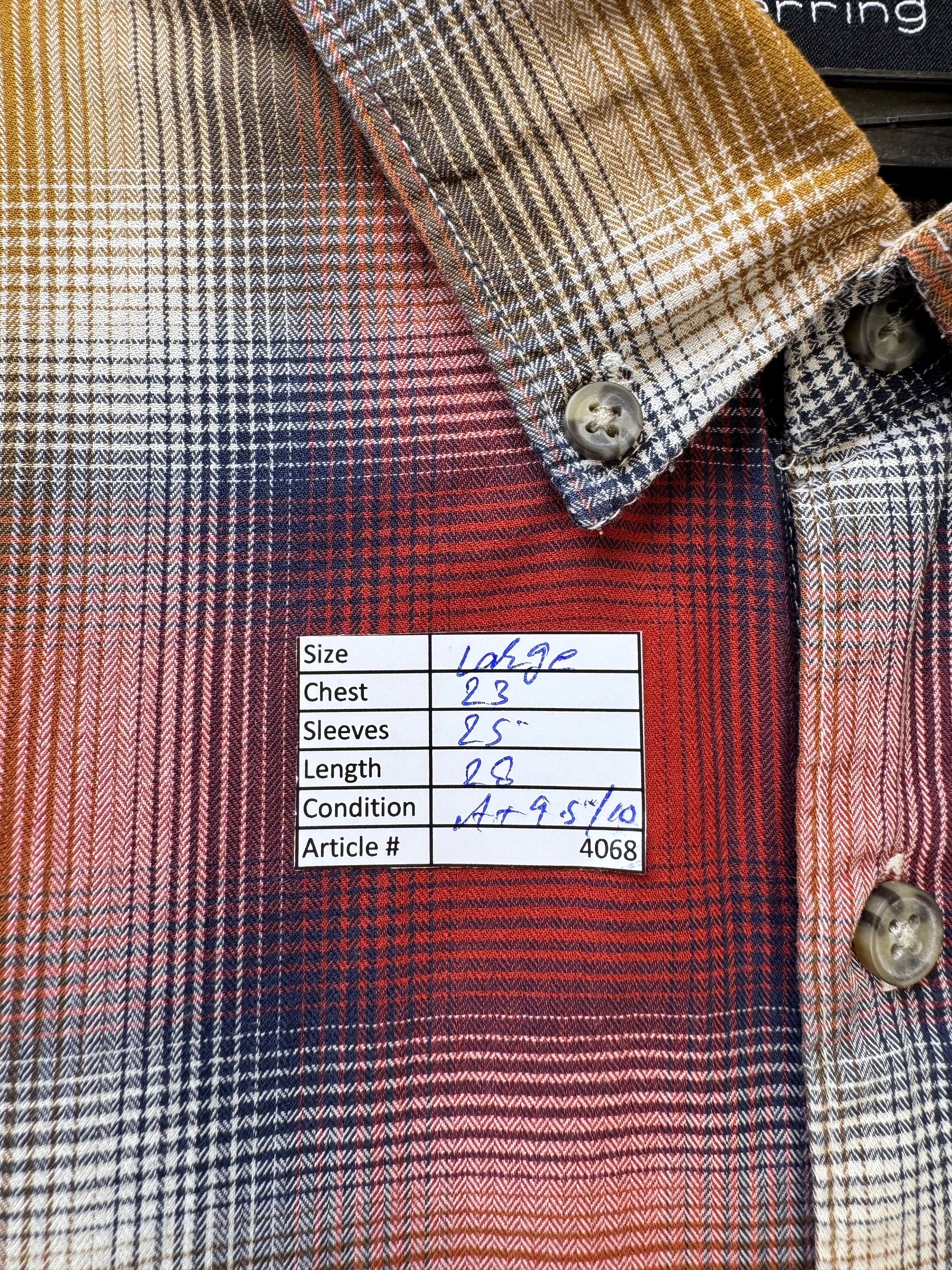 Redherring® Large | Chest: 23" | Plaid | Shirt | Cotton | 4068 - Genuine Maal
