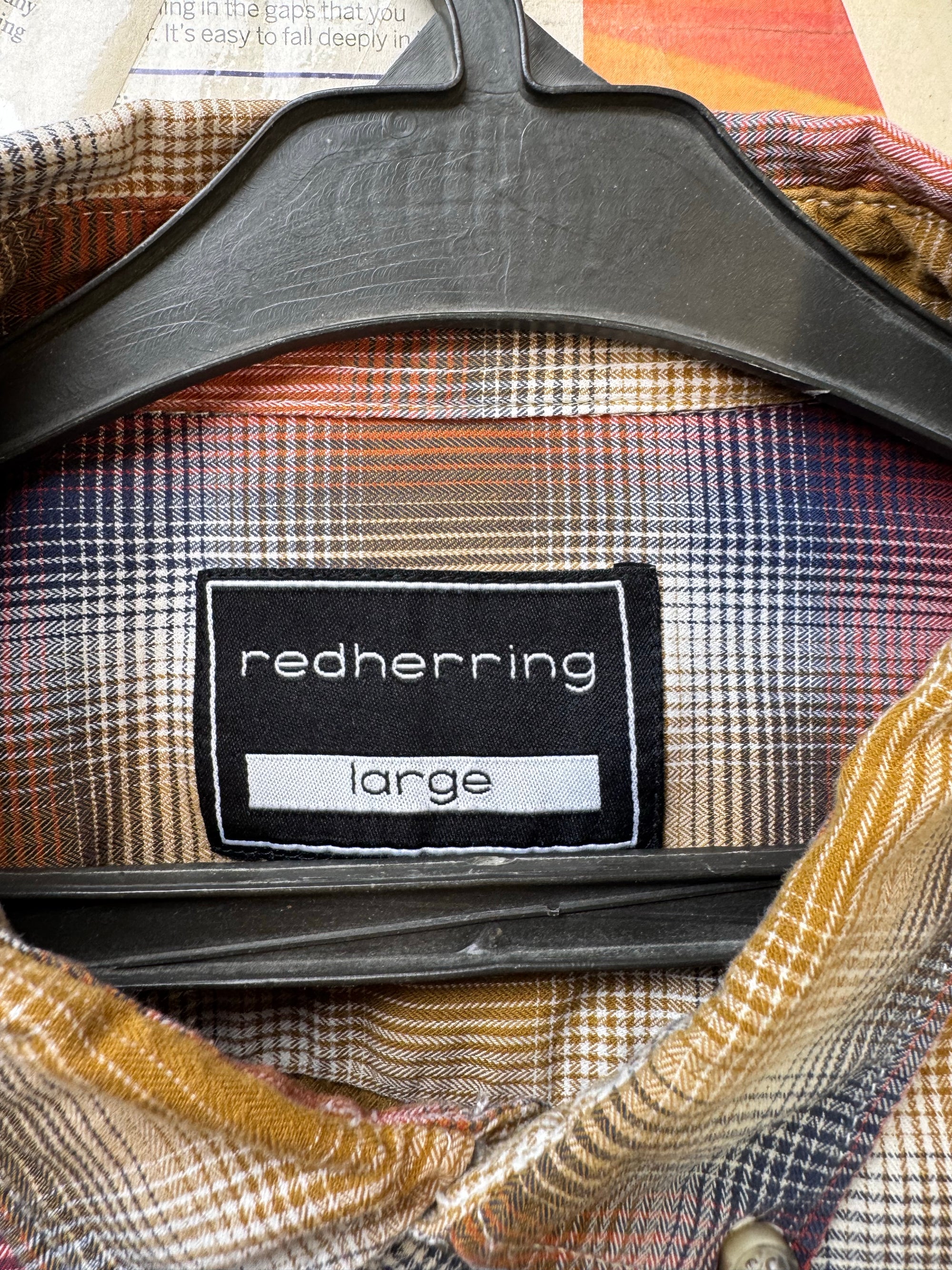 Redherring® Large | Chest: 23" | Plaid | Shirt | Cotton | 4068 - Genuine Maal