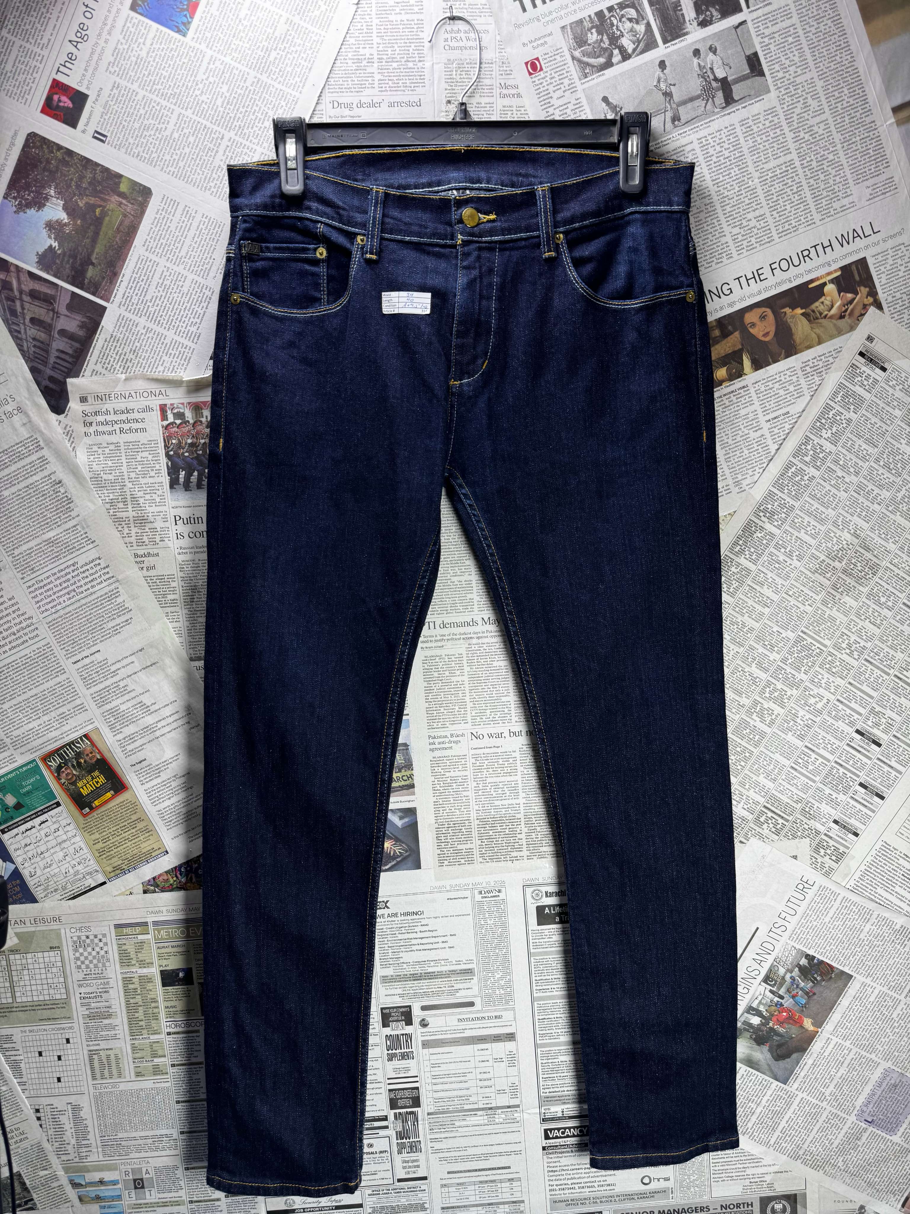 Armani Exchange® Waist: 34" | Blue | Ultra Slim Denim Pants | Cotton - Spandex | 3147 - Genuine Maal