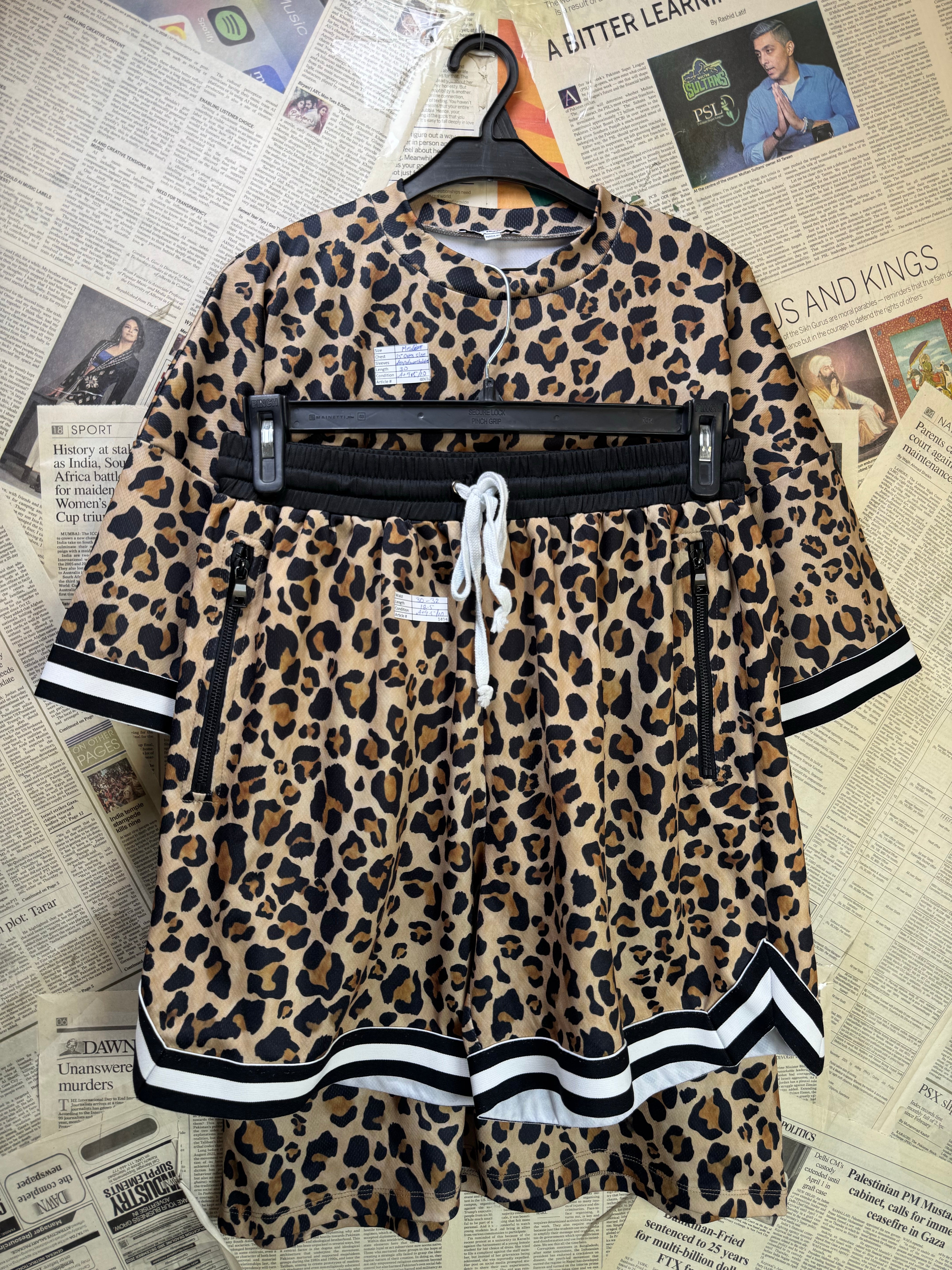 FashionNova® Medium | Chest: Oversize | Leopard Print | Co - ord Set | Poly | 4065 - Genuine Maal