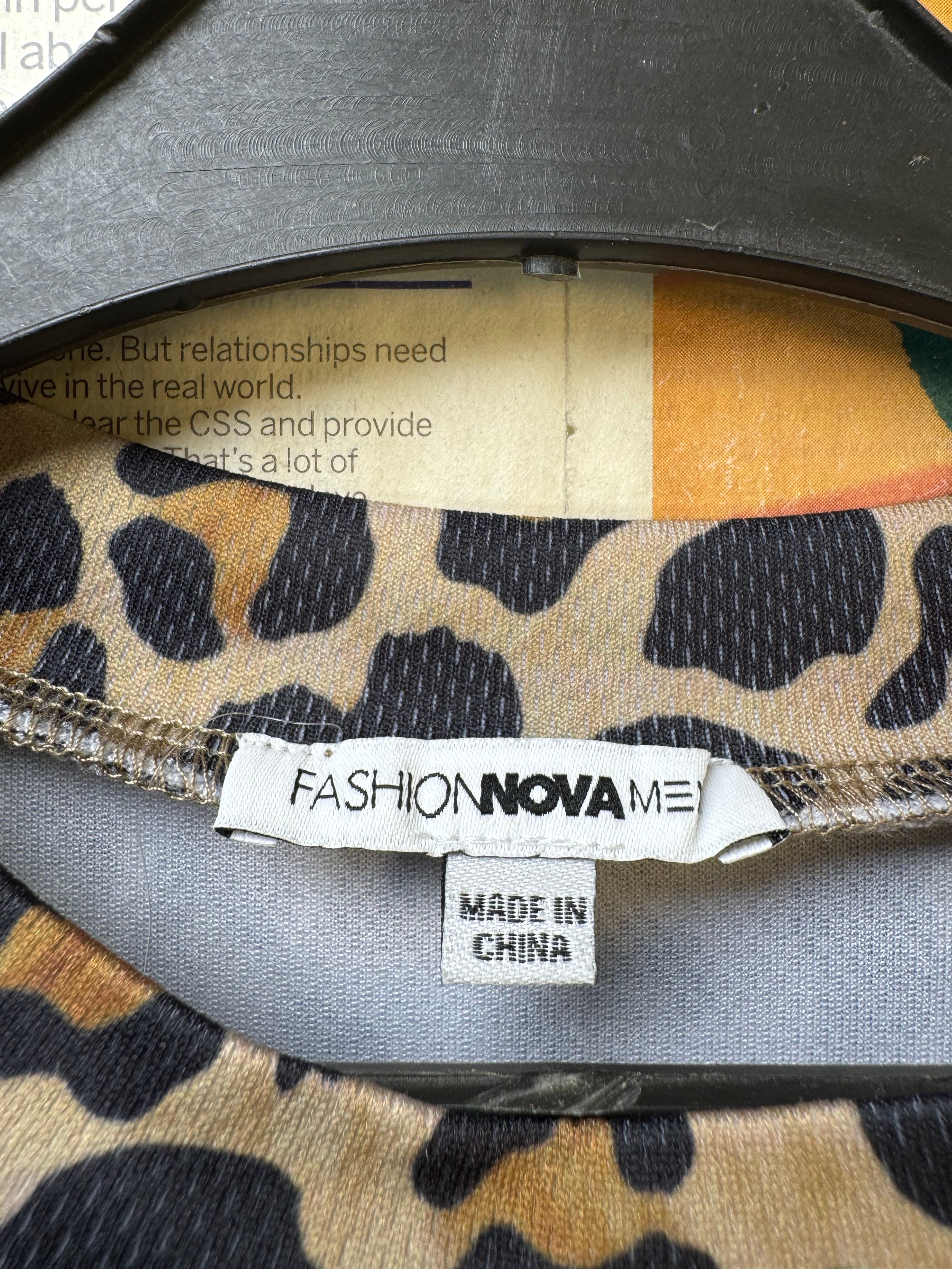 FashionNova® Medium | Chest: Oversize | Leopard Print | Co - ord Set | Poly | 4065 - Genuine Maal