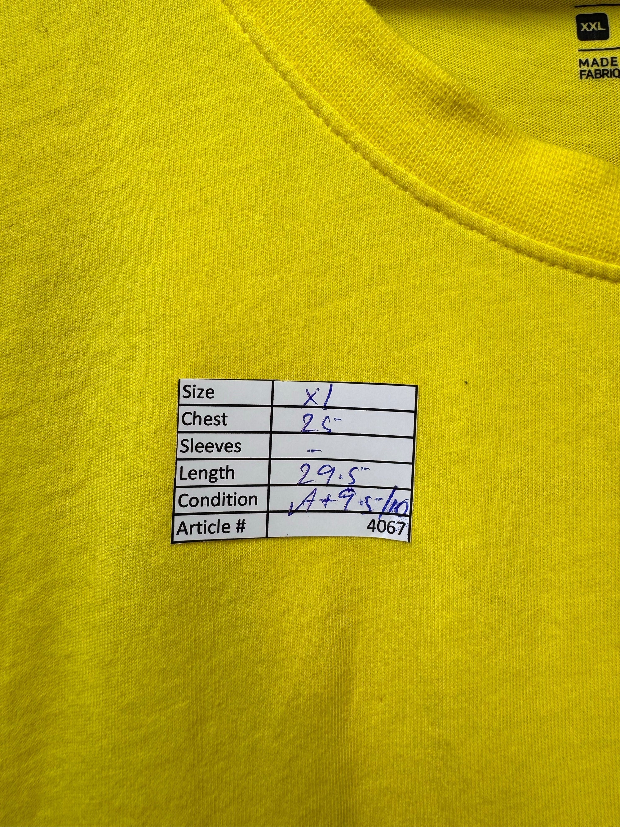 N*ke® XL | Chest: 25" | Yellow | T-Shirt | Cotton | 4067 - Genuine Maal
