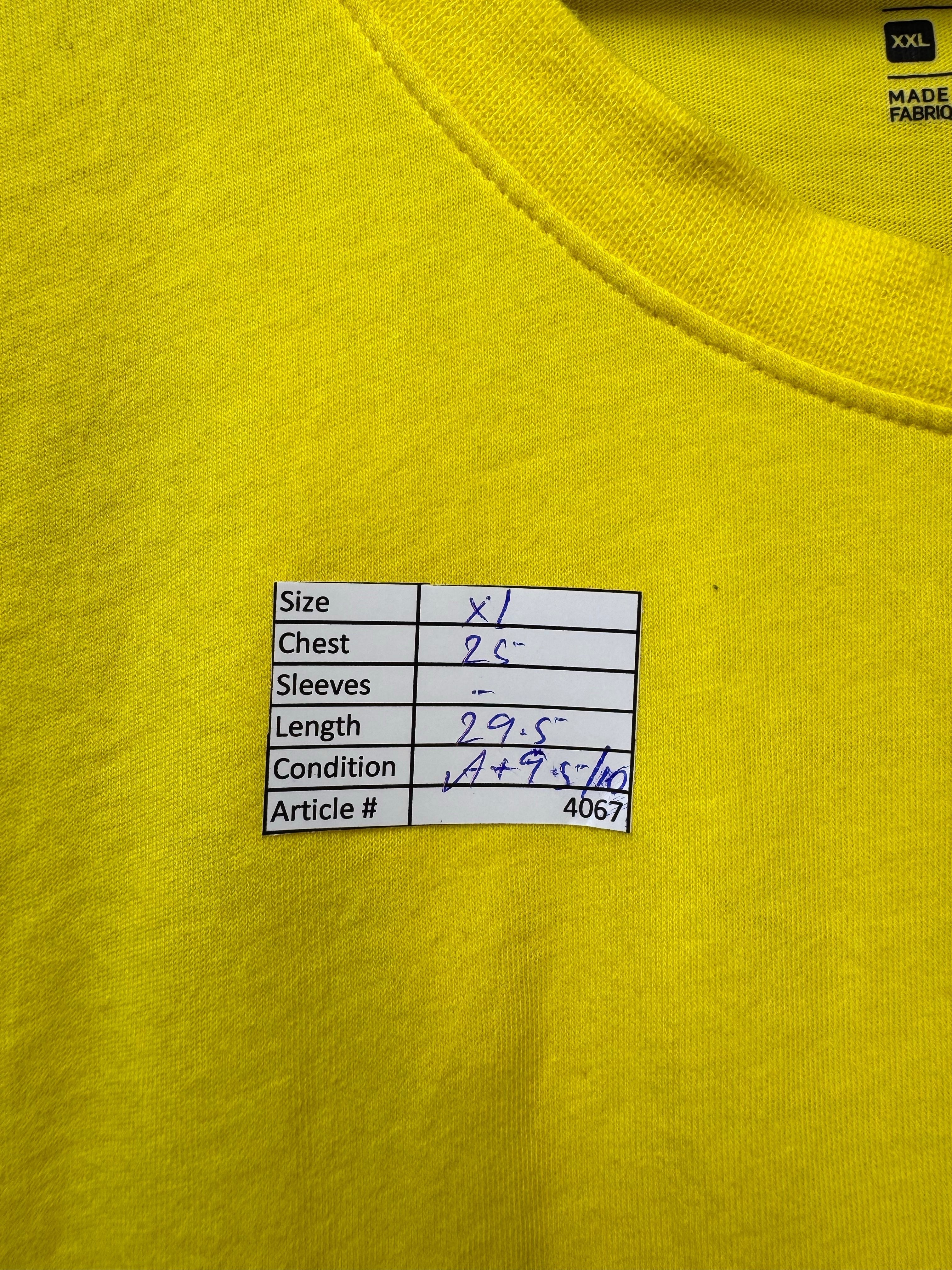 N*ke® XL | Chest: 25" | Yellow | T-Shirt | Cotton | 4067 - Genuine Maal